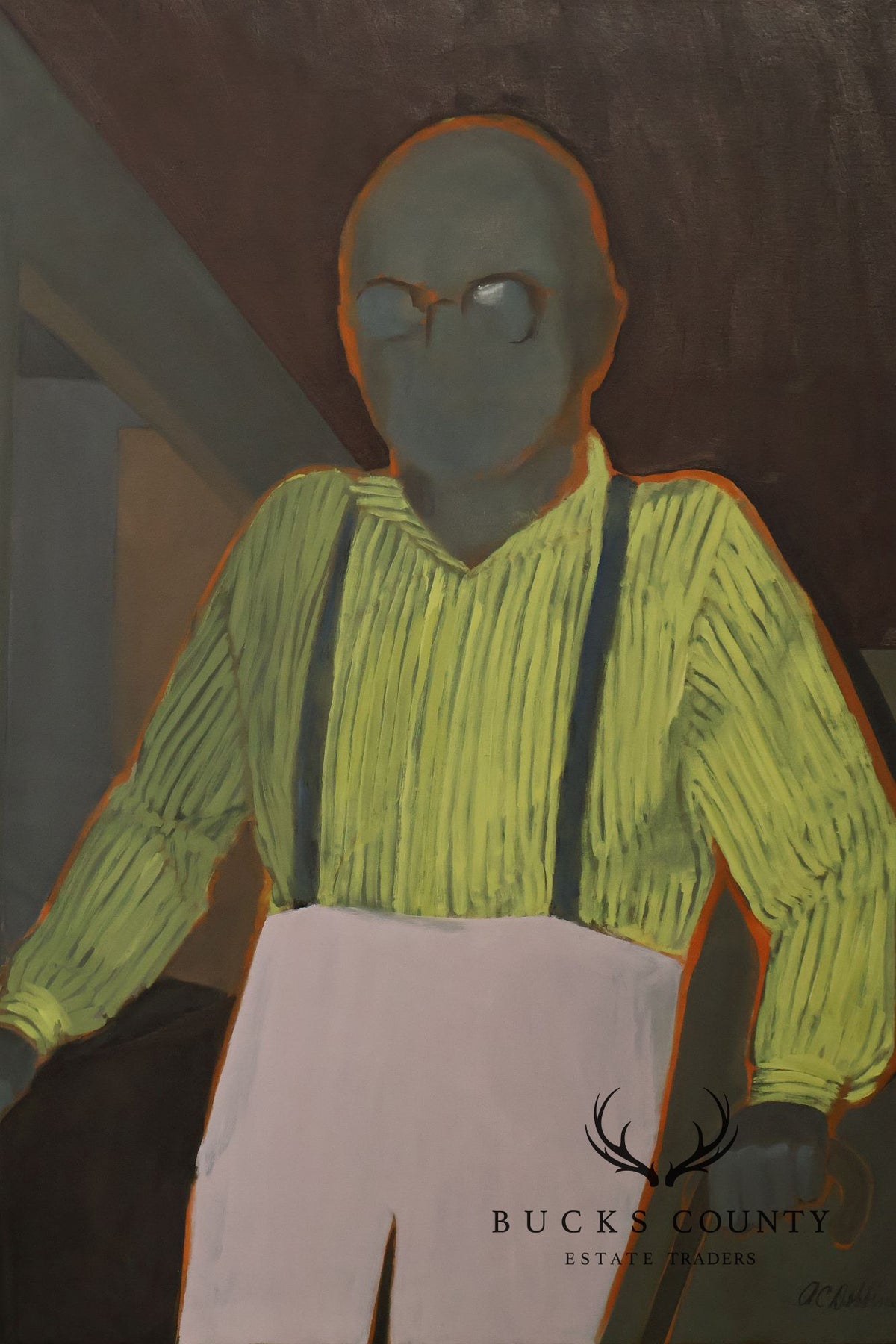 Anne Cooper Dobbins Oil Painting, 'Mr. Pfeiffer'