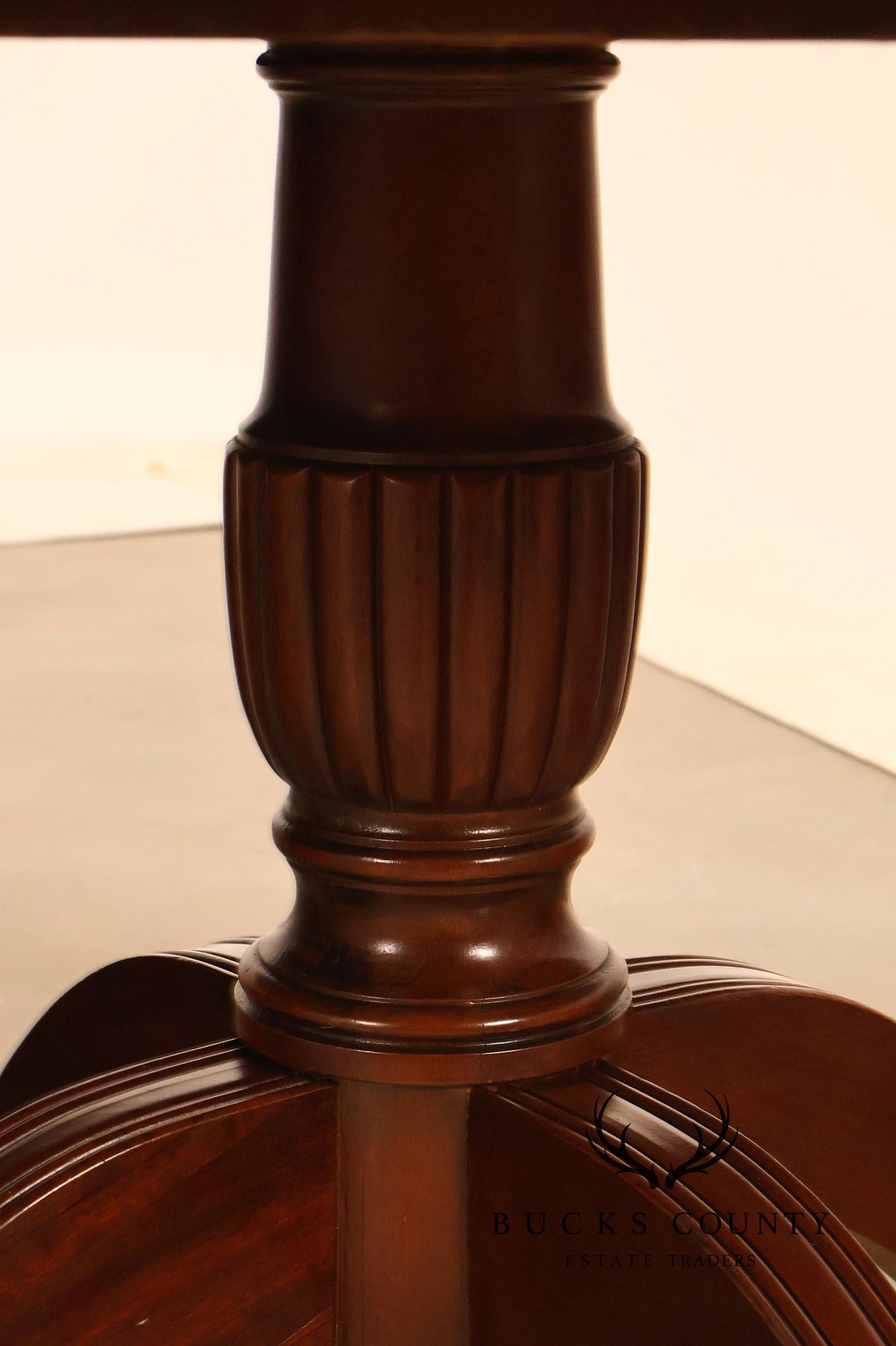 Councill Regency Style Triple Pedestal Mahogany 12' Dining Table