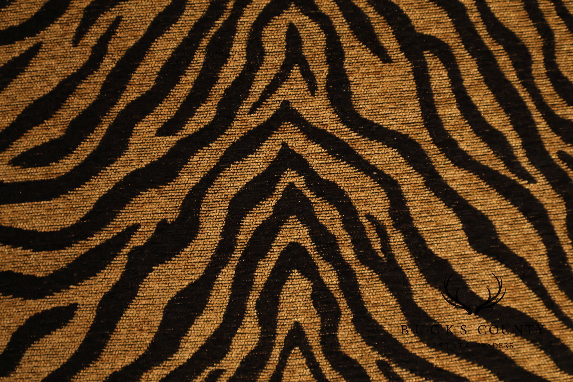 Pair Of Ebonized Klismos Style Accent Chairs With Zebra Upholstery
