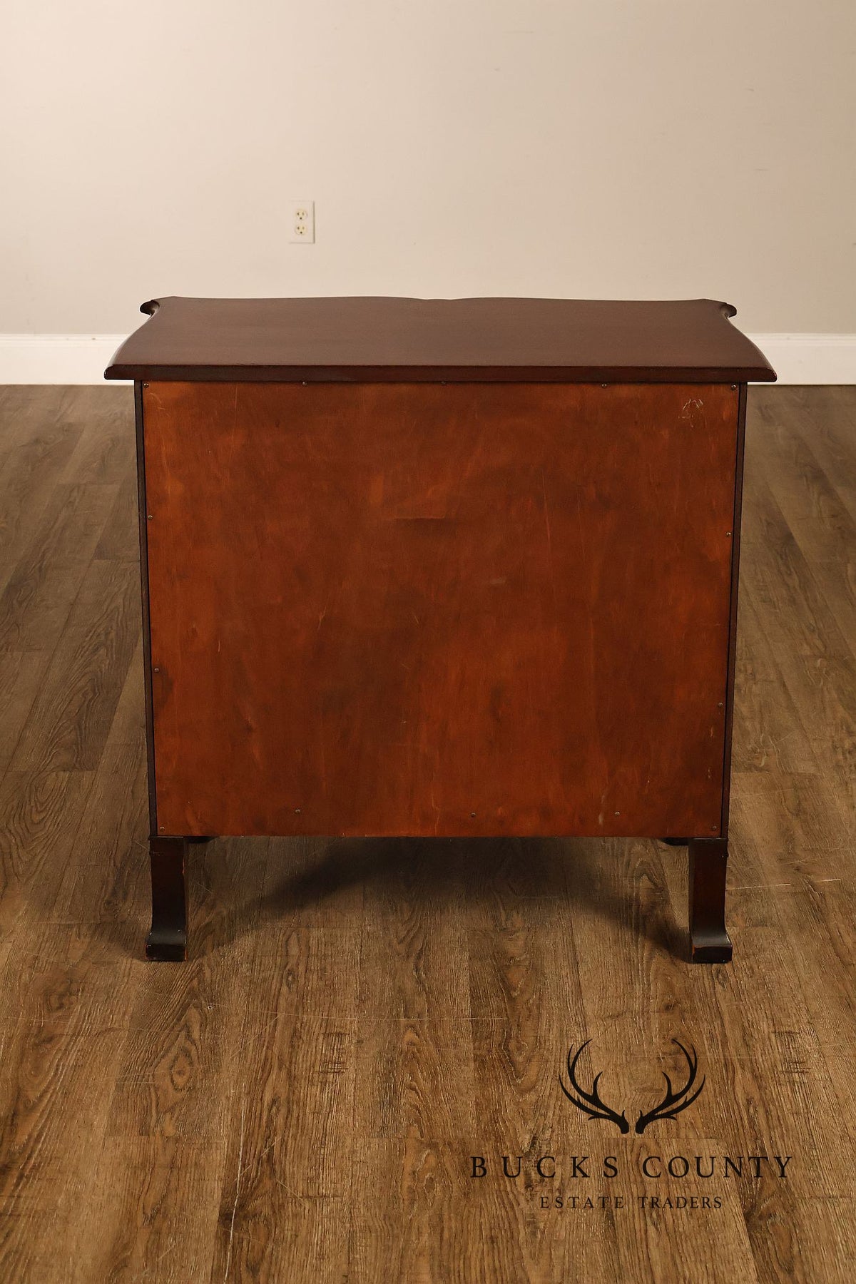 Traditional Mahogany Pair Of  Bow Front Two Drawer And Two Door Cabinets