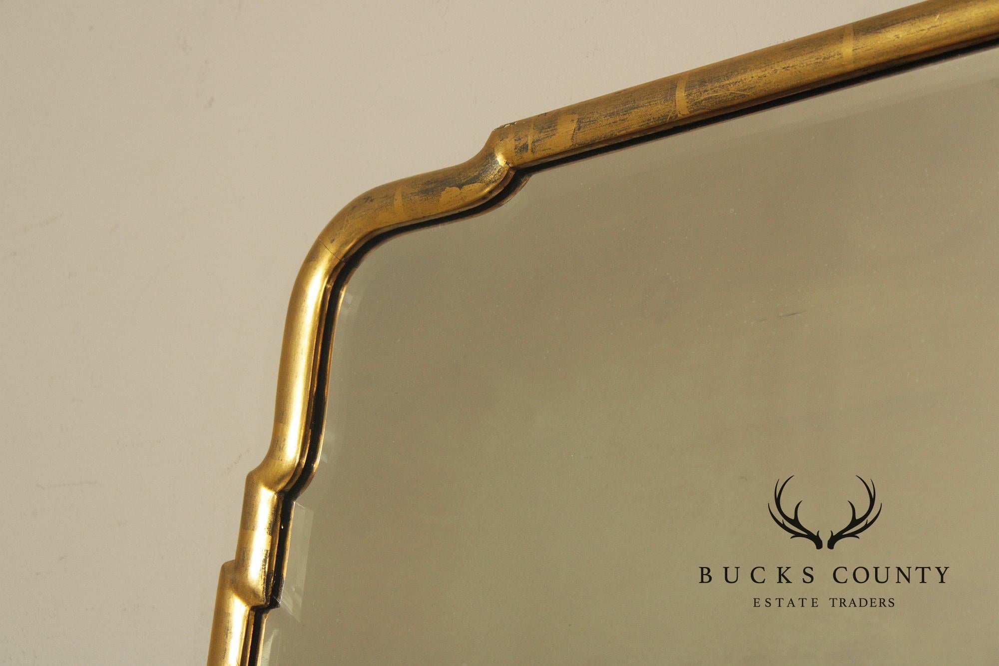 Queen Anne Style Gilt Frame Looking Glass Wall Mirror