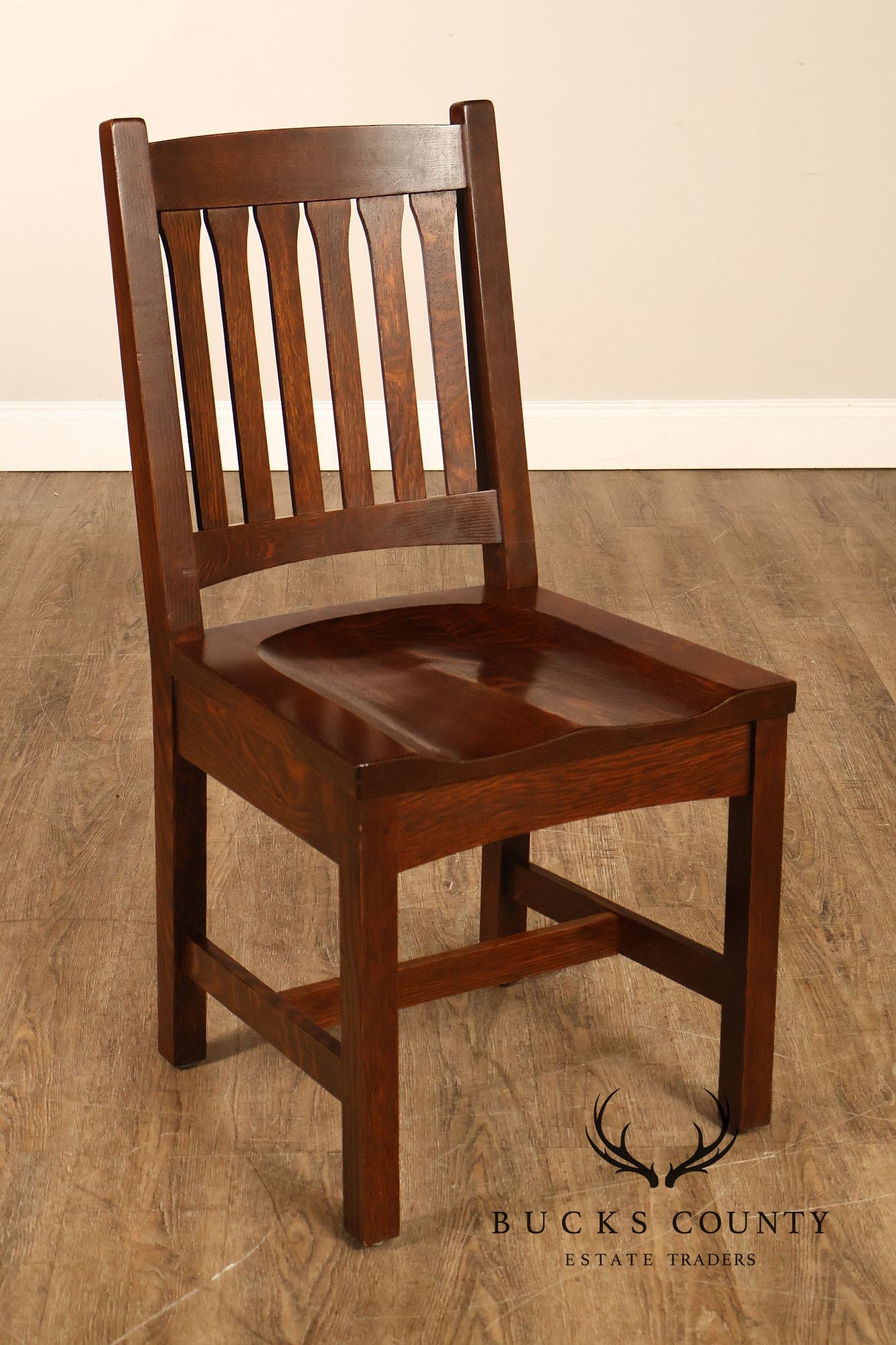 Stickley Mission Collection Set of Six Cottage Oak Dining Chairs