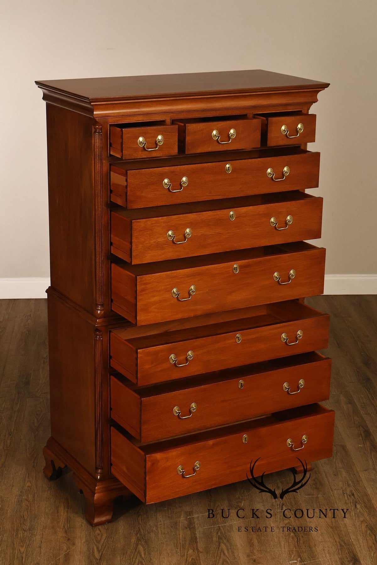 Stickley Chippendale Style Cherry High Chest