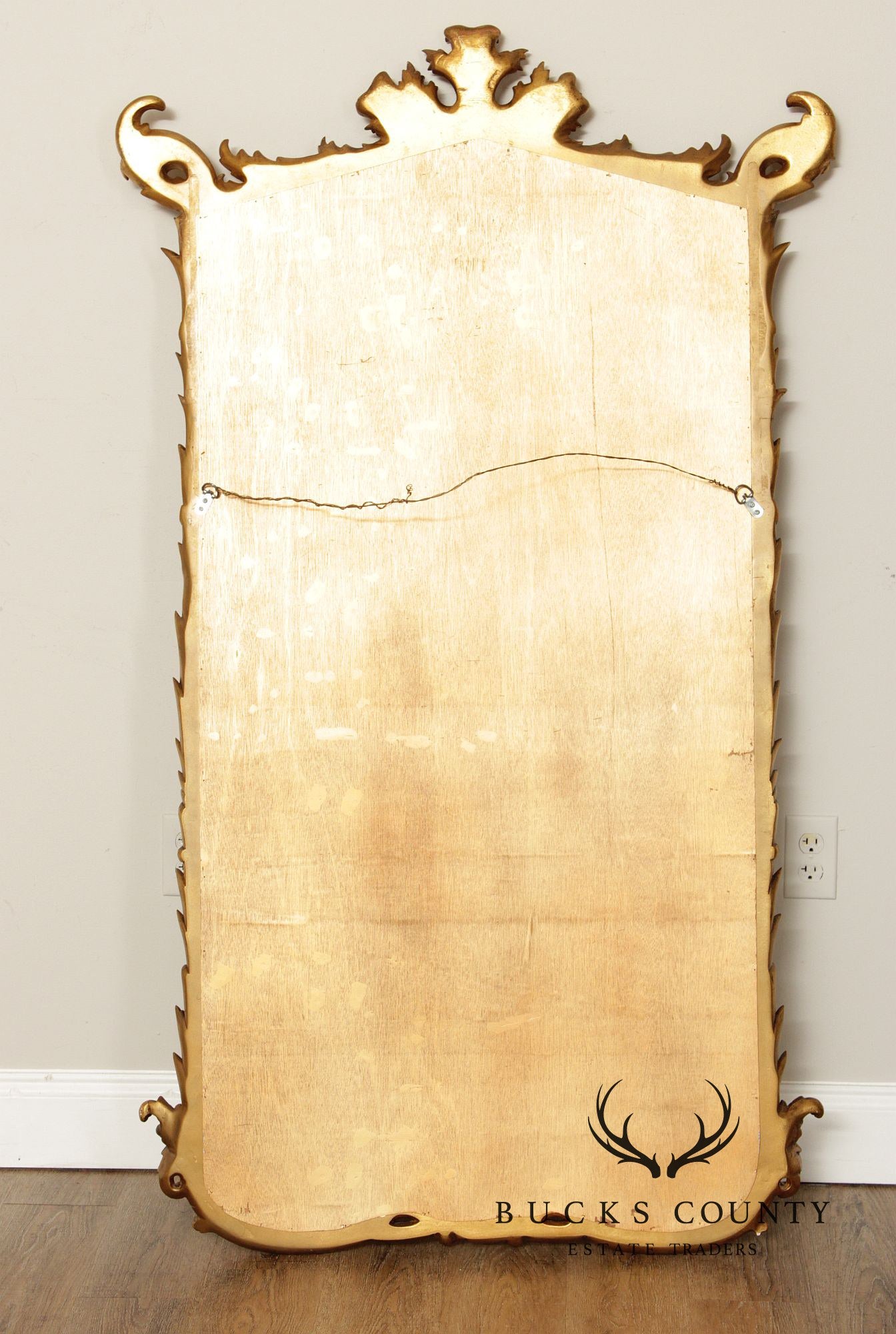 Italian Rococo Style Giltwood Full-Length Wall Mirror