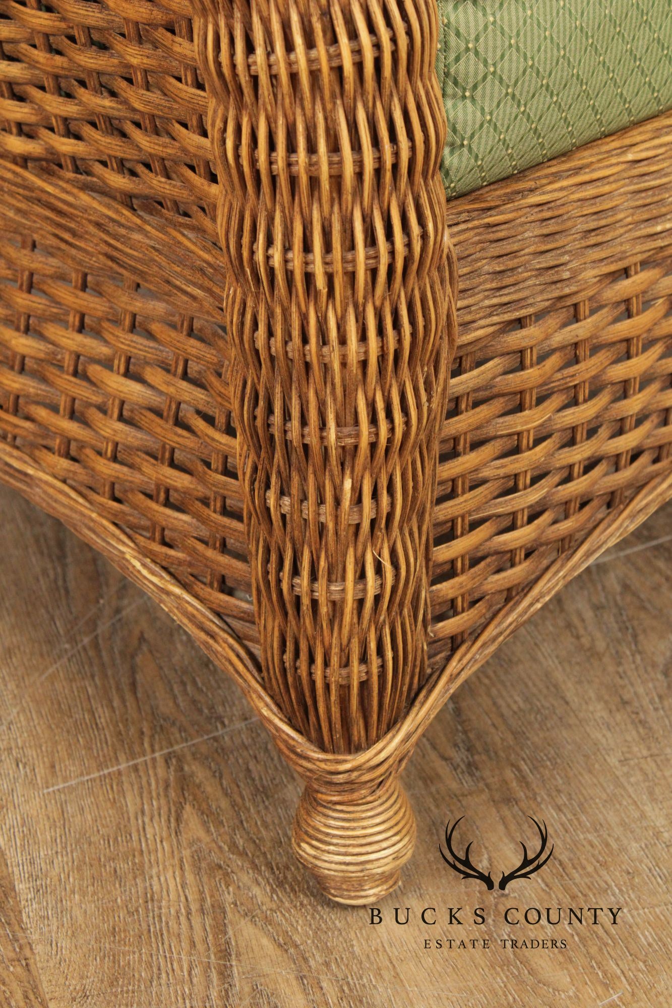 Braxton Culler Pair of Wicker Lounge Chairs