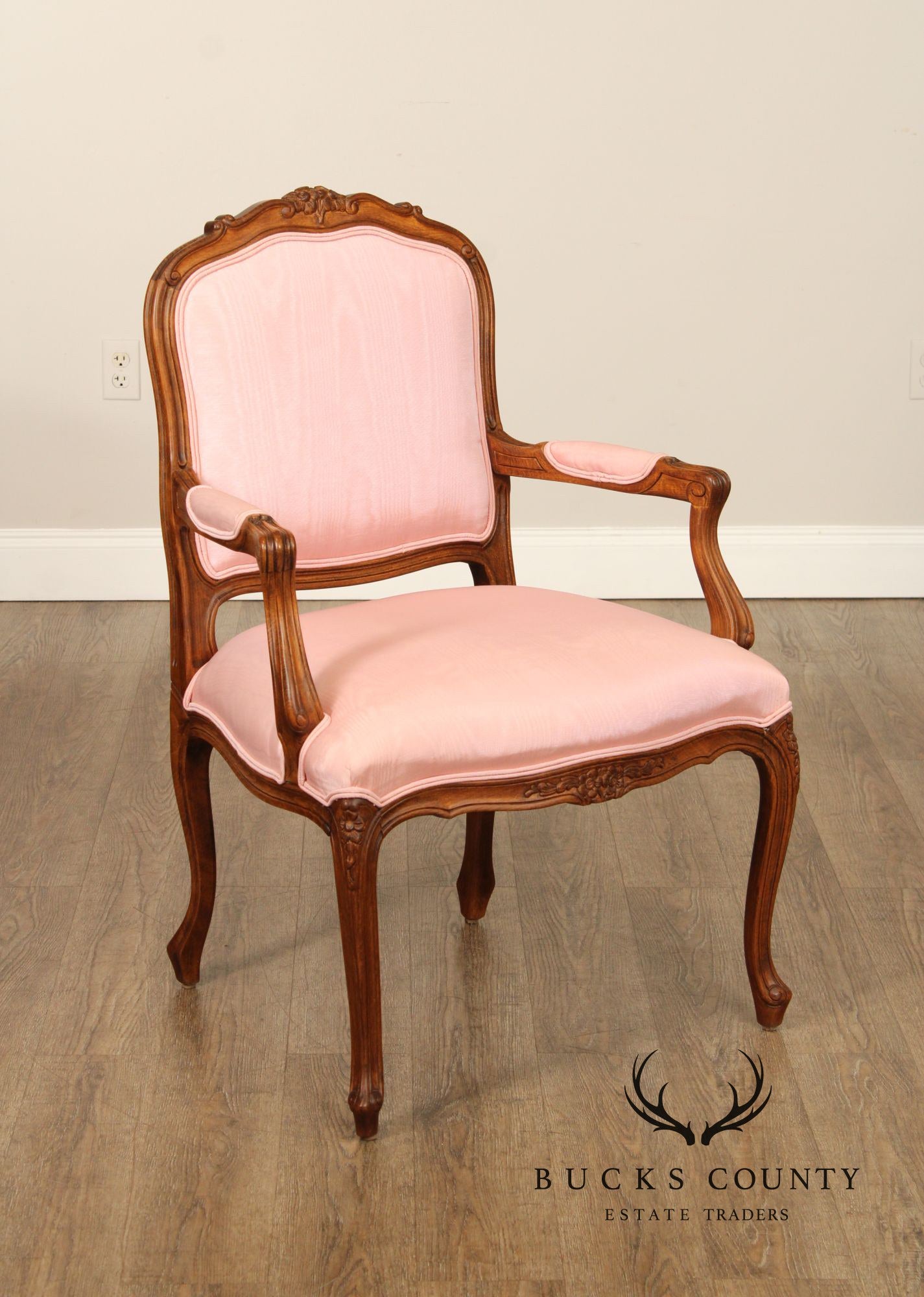 Ethan Allen French Louis XV Style Fauteuil Armchair