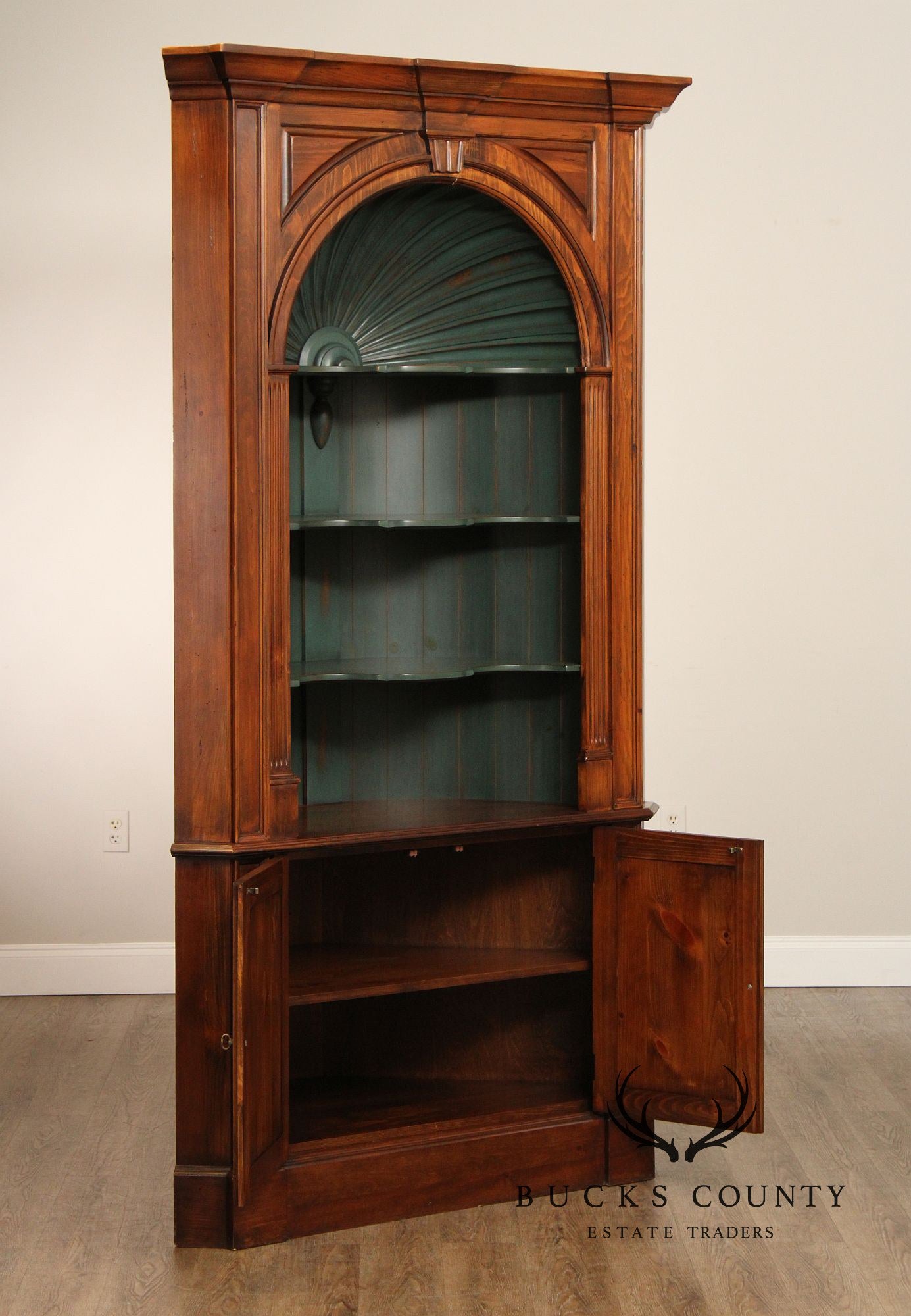 Harden Chippendale Style Pine Corner Cabinet