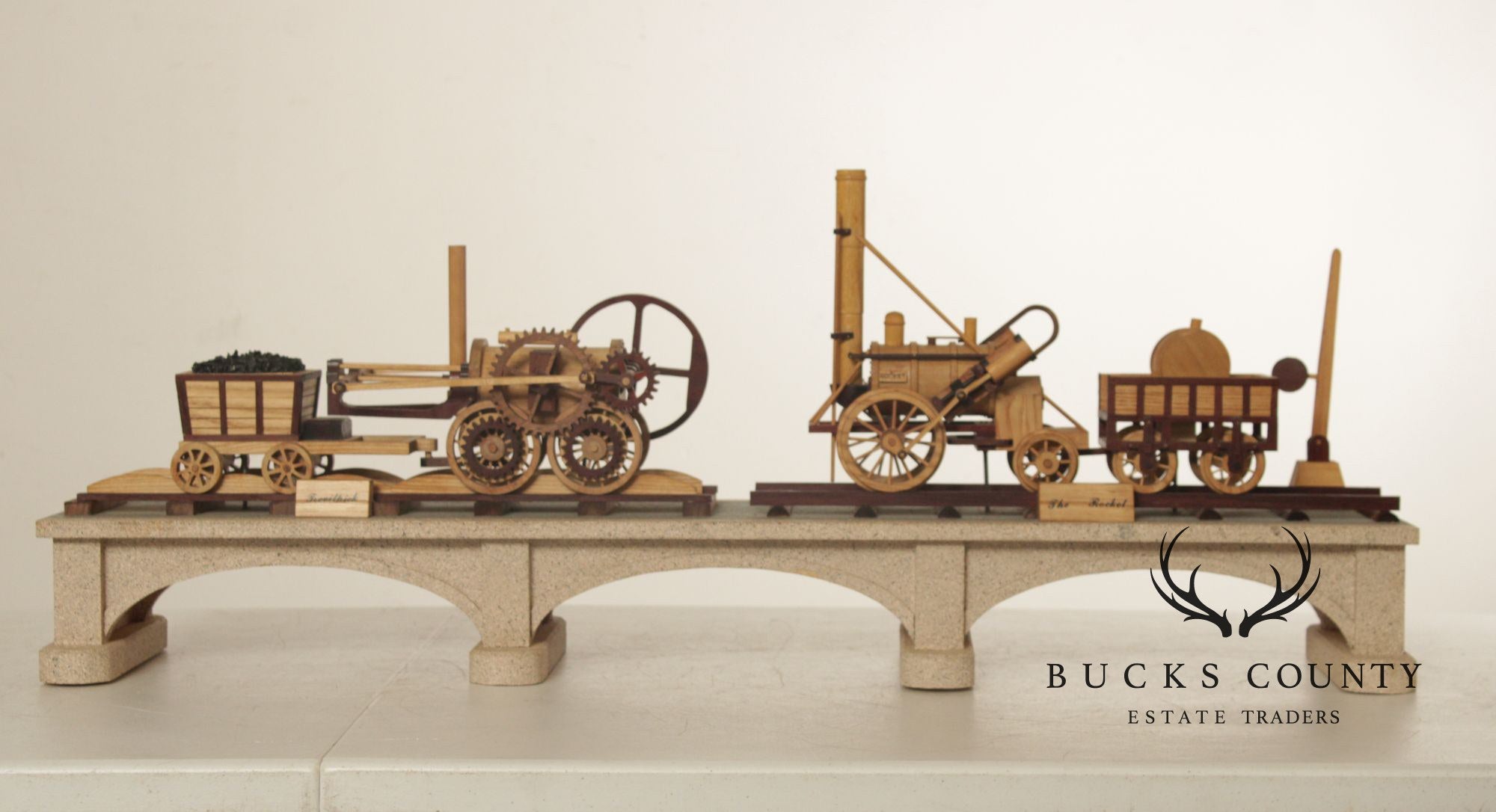 Philip Jacoby Carved Wood Model Train