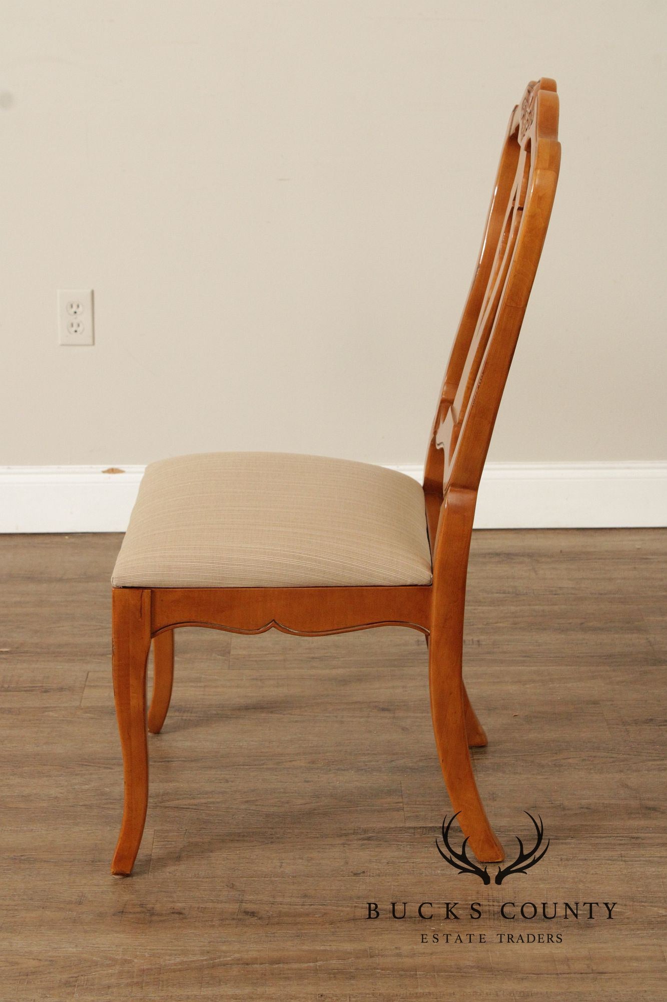 Ethan Allen 'Country French' Set of Six Maple Dining Chairs