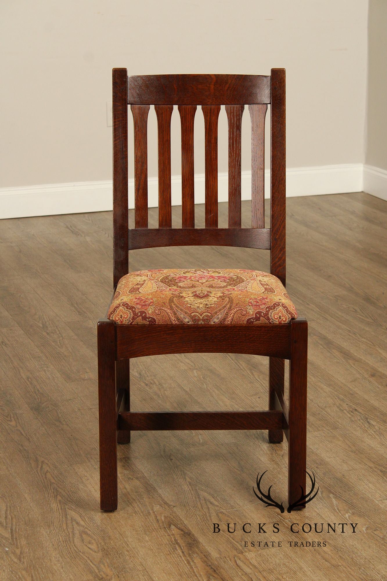 Stickley Mission Collection Set Of Six Cottage Oak Dining Chairs