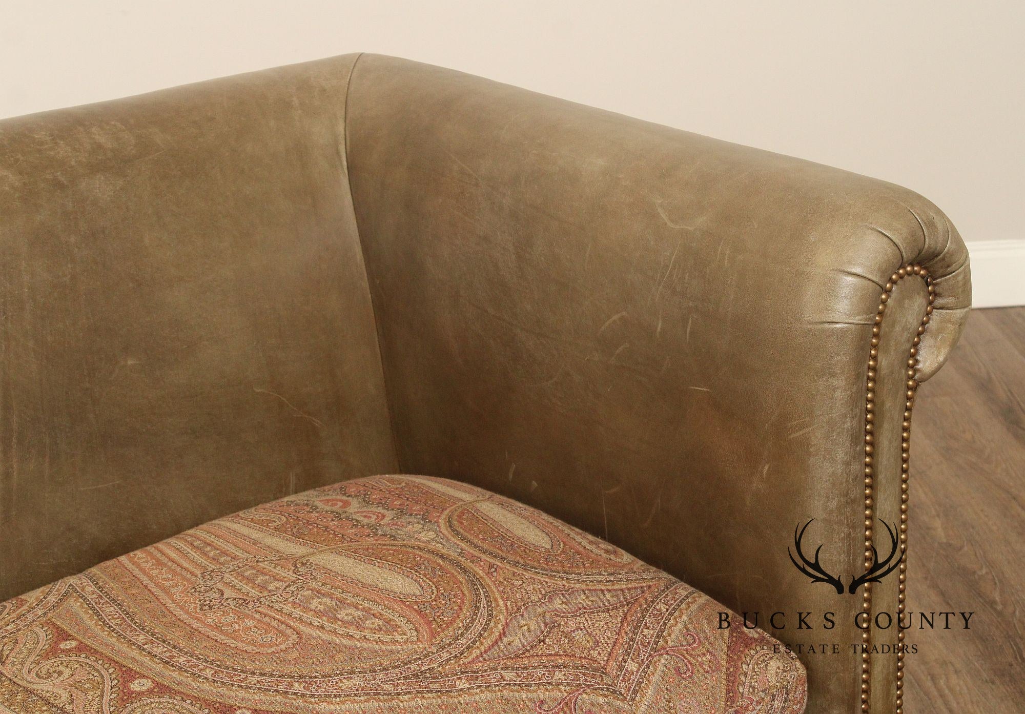 Ralph Lauren Even Arm Leather Sofa