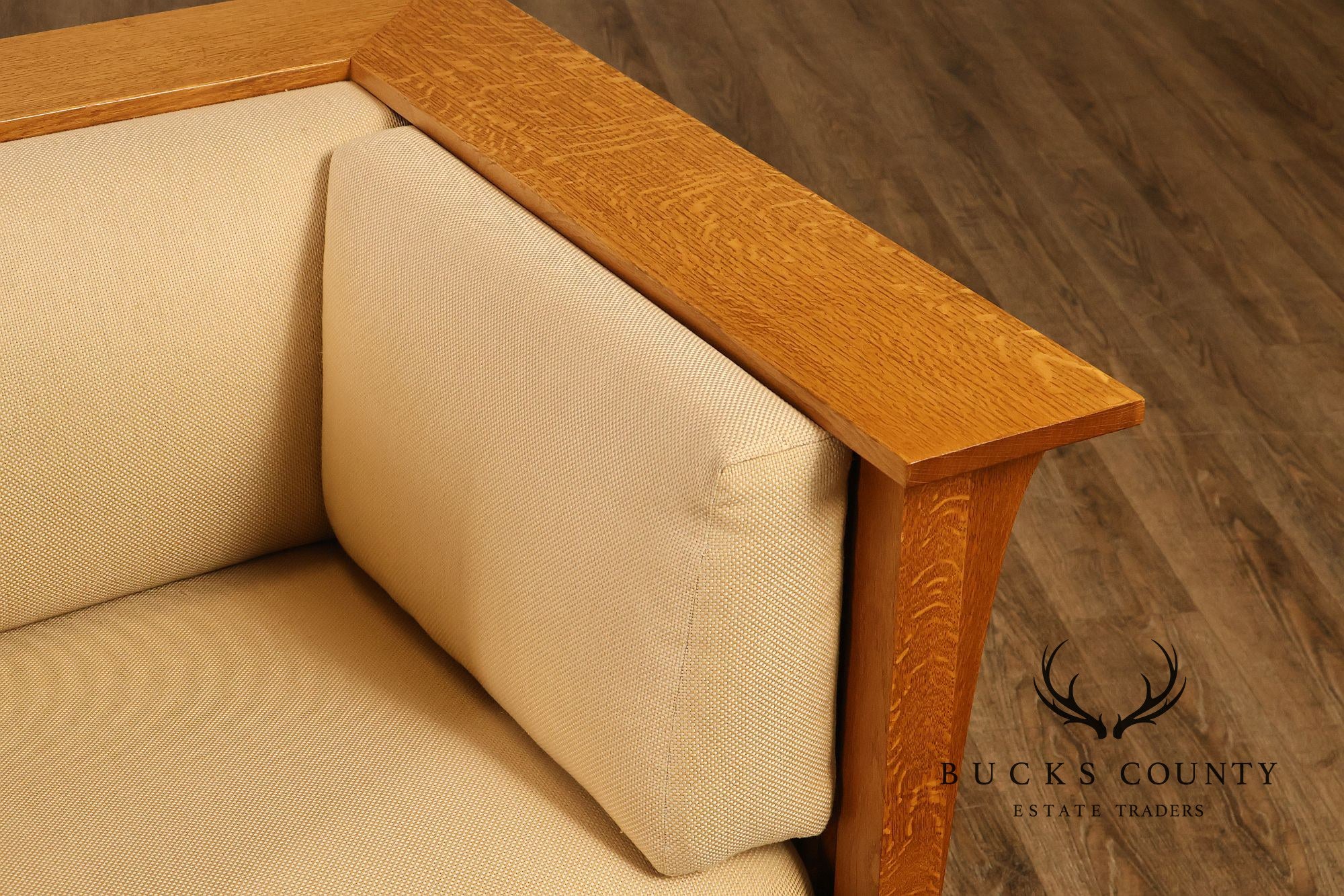 Stickley Mission Collection Prairie Spindle Oak Lounge Chair