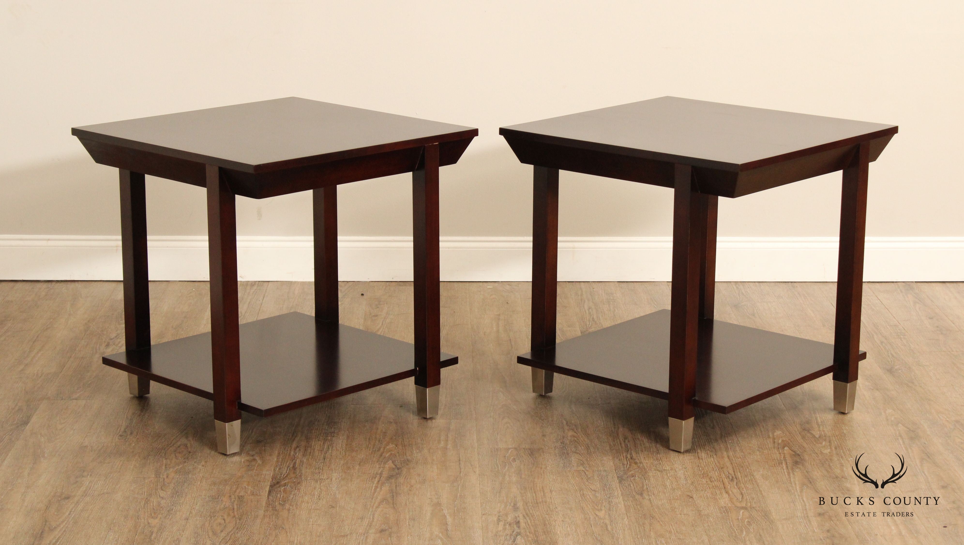 CTH Sherrill Occasional Contemporary Pair of End Tables