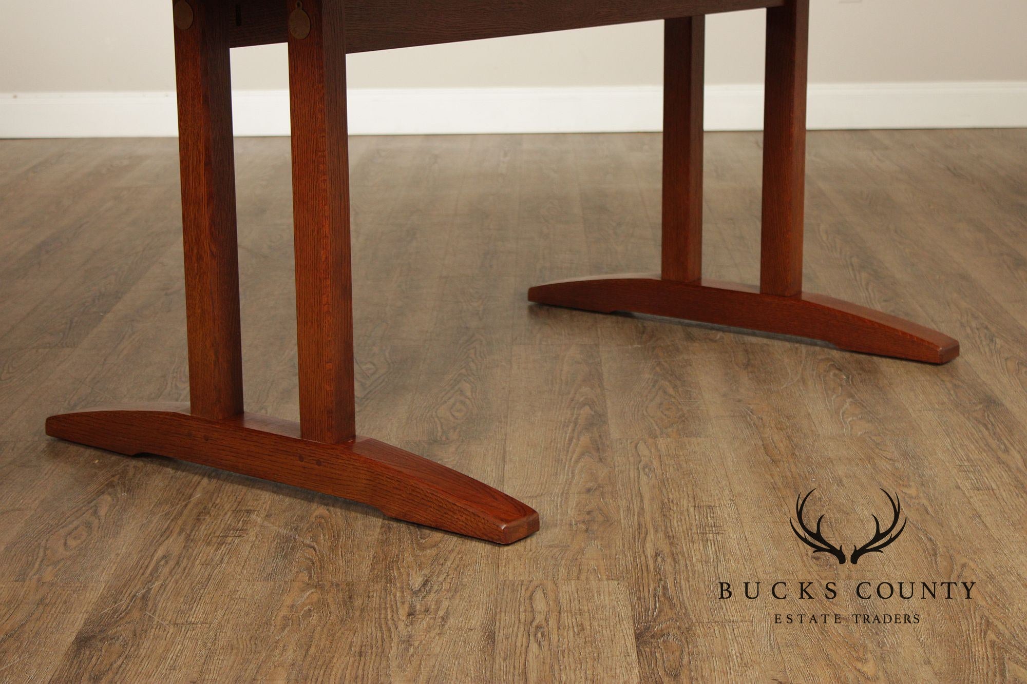 Stickley Mission Collection Oak Trestle Dining Table