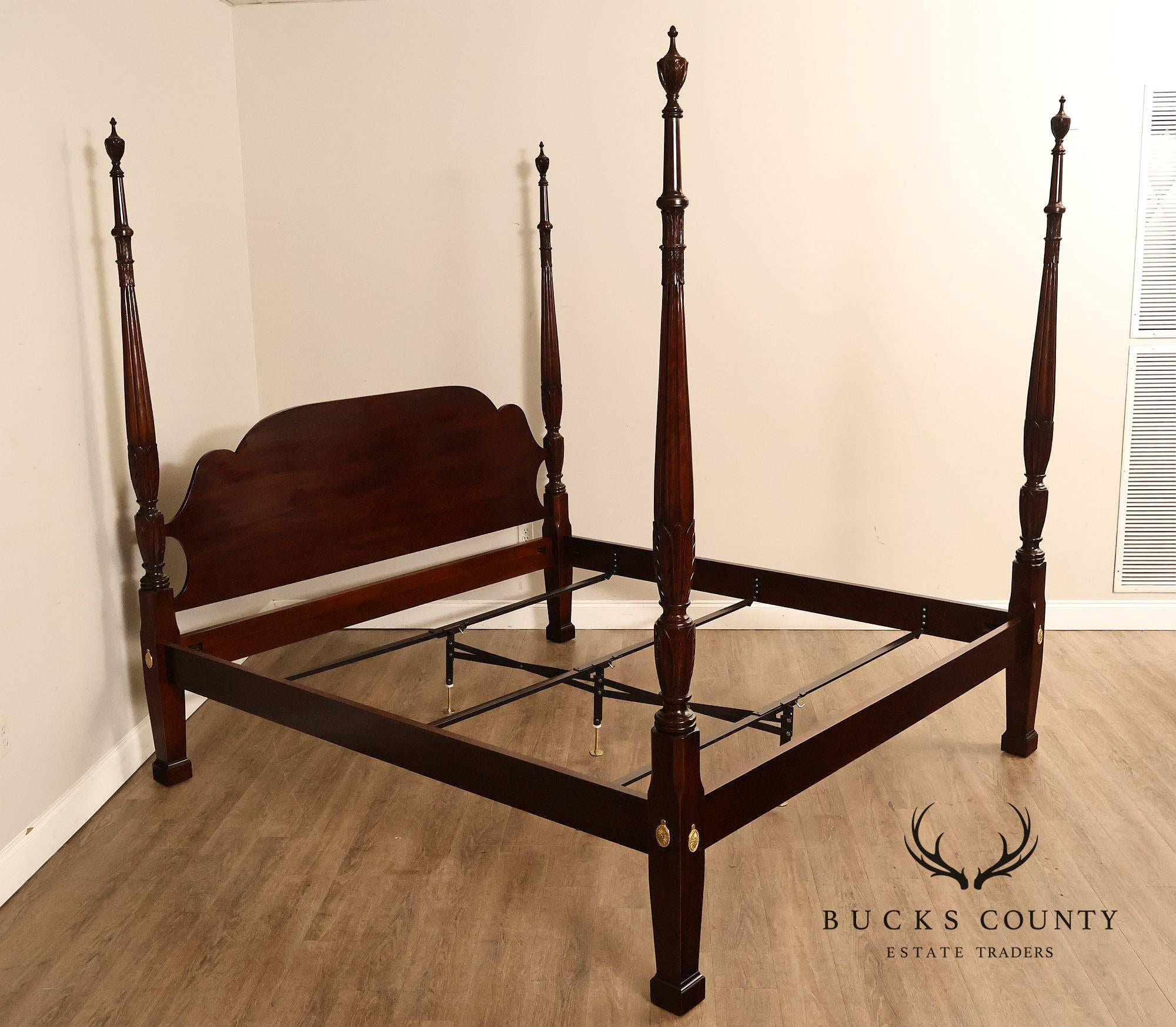 Statton King Size Carved Cherry Poster Bed