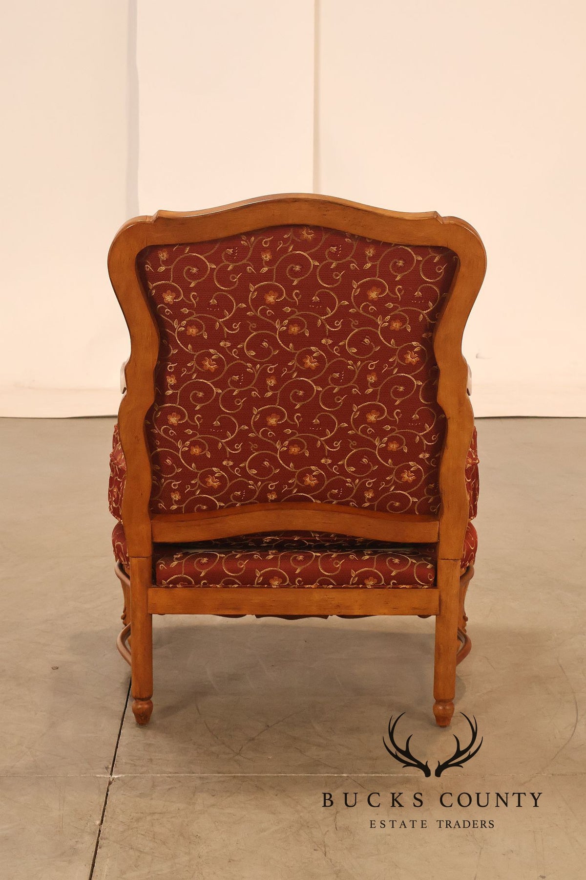 Highland House Pair Of Genevieve French Country Upholstered Lounge Chairs