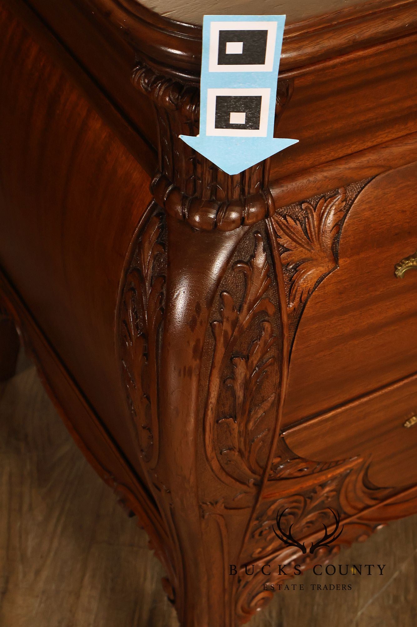 Antique R. J. Horner Carved Mahogany Dresser With Mirror