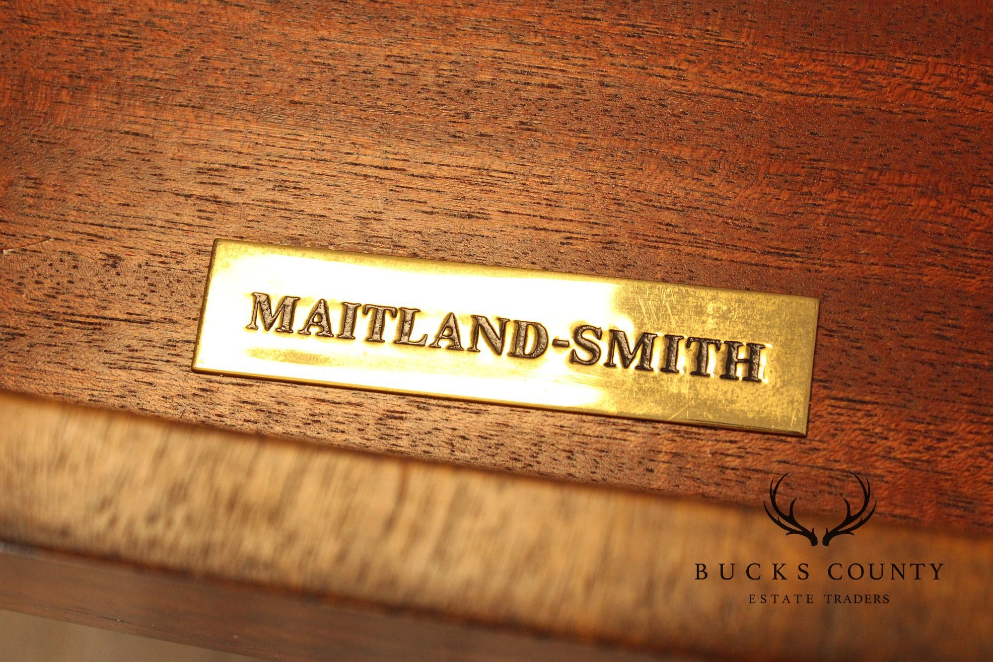 Maitland Smith Leather-Top Oval Partner's Desk