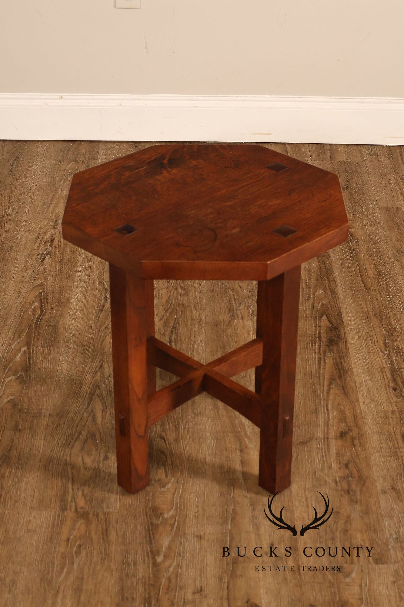 Stickley Mission Collection Oak Octagonal Tabouret Table