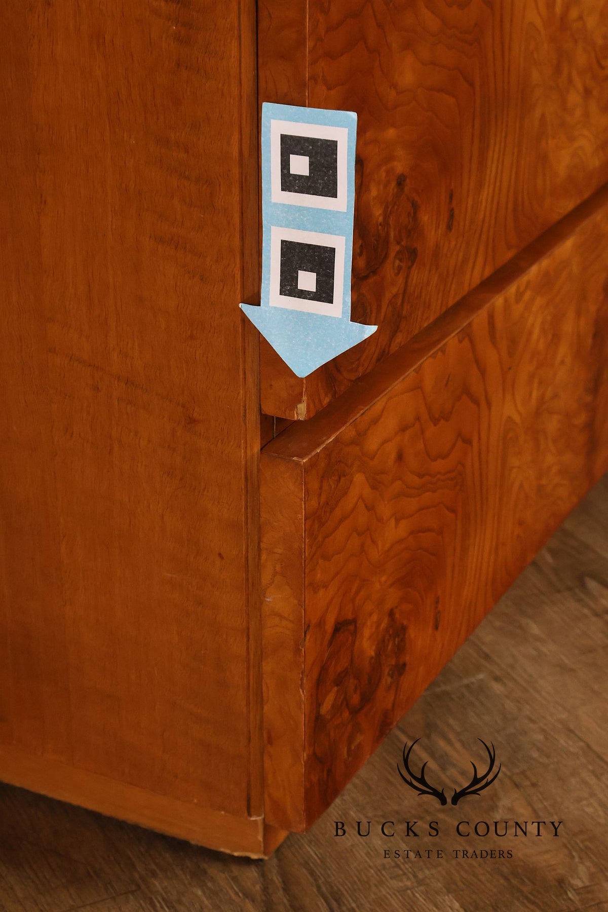 Lane Mid Century Modern Burlwood Armoire