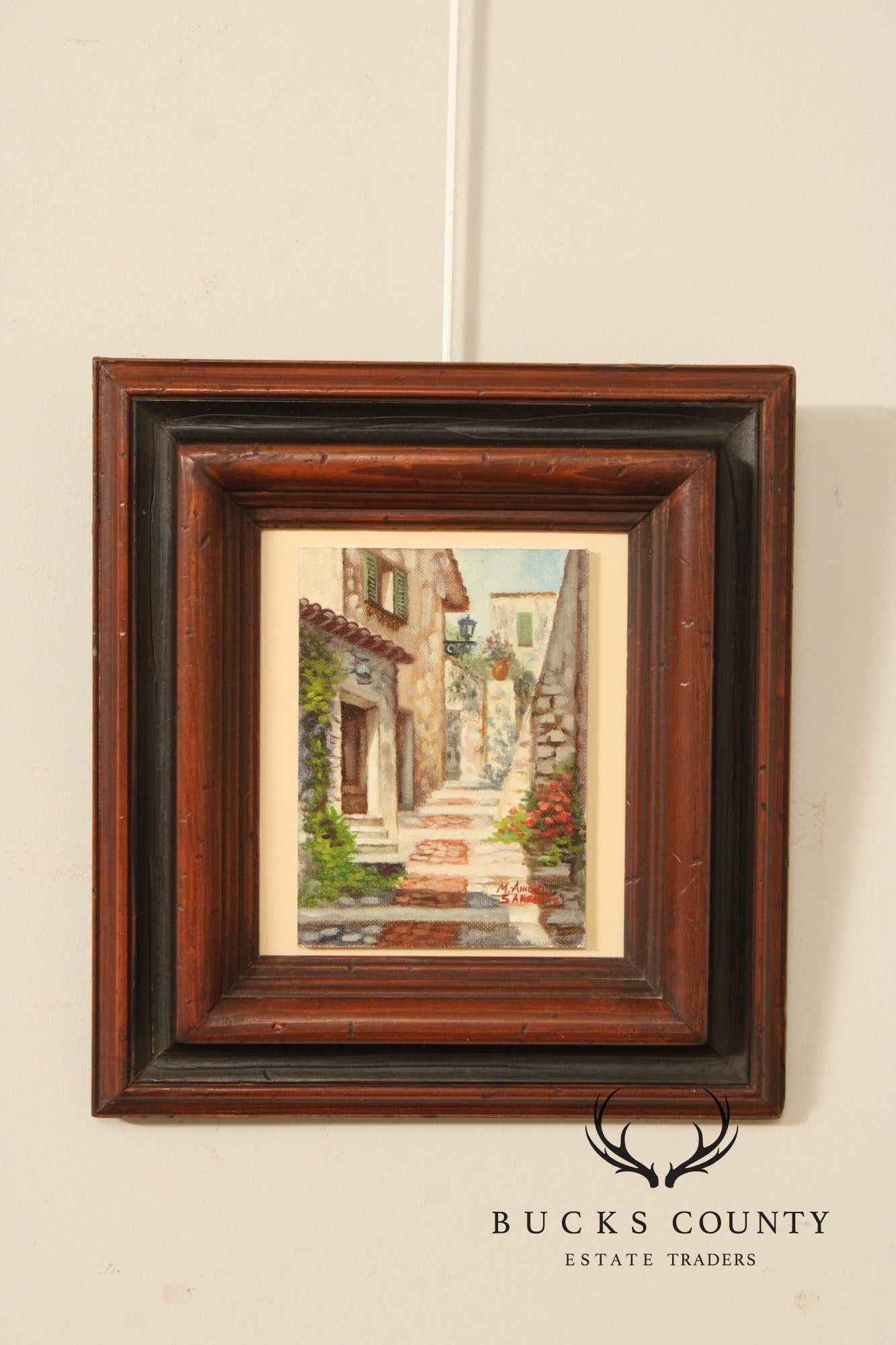 Marina Amodio Pair of Italian Street Scene Oil Paintings