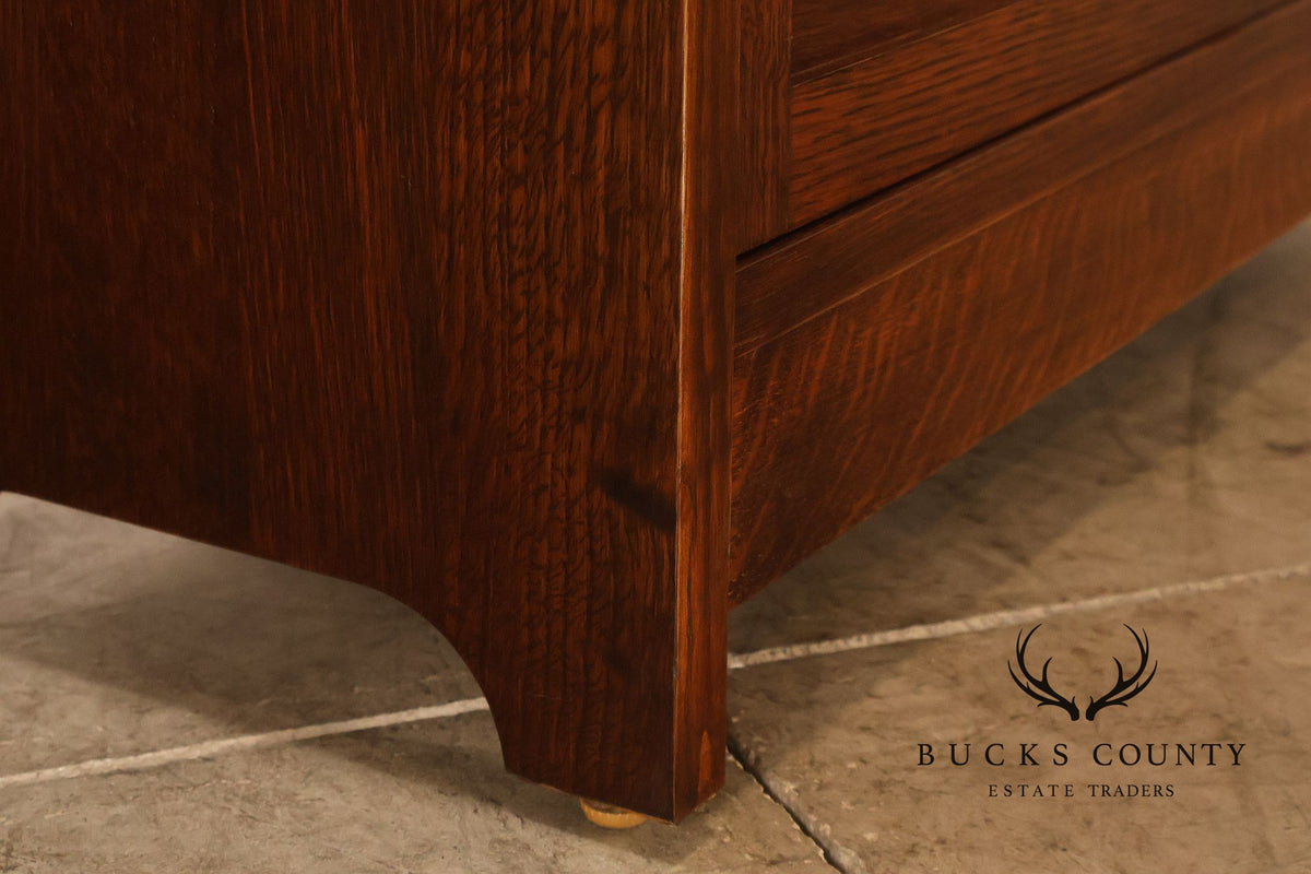 Stickley Mission Collection Oak Three-Section Barrister Bookcase