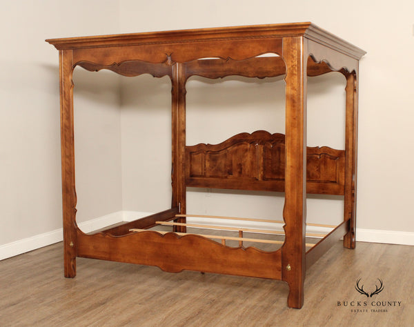 Ethan Allen Country French Style King Size Canopy Poster Bed