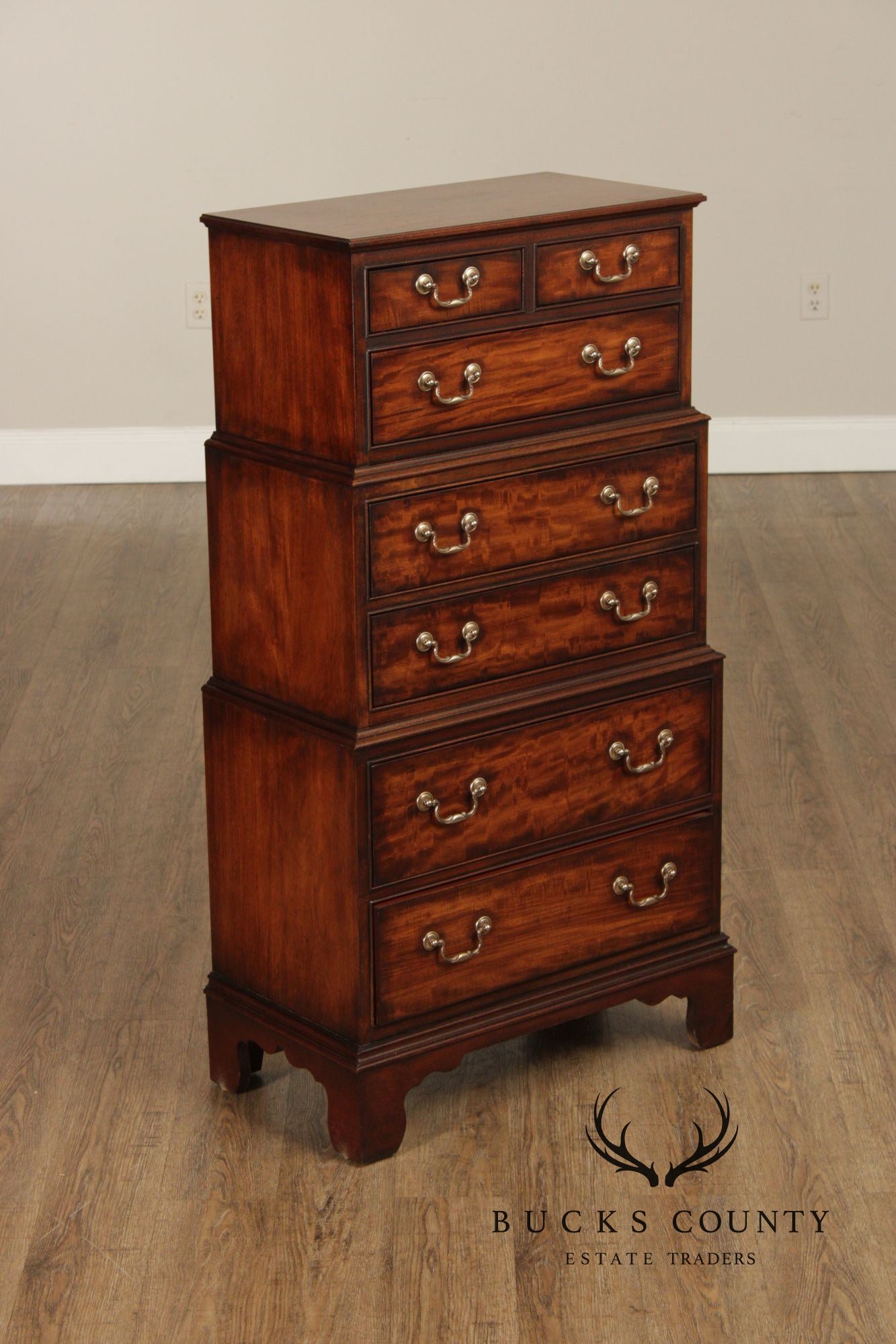 Ethan Allen Newport Collection Lambert Mahogany Three Tier Chest