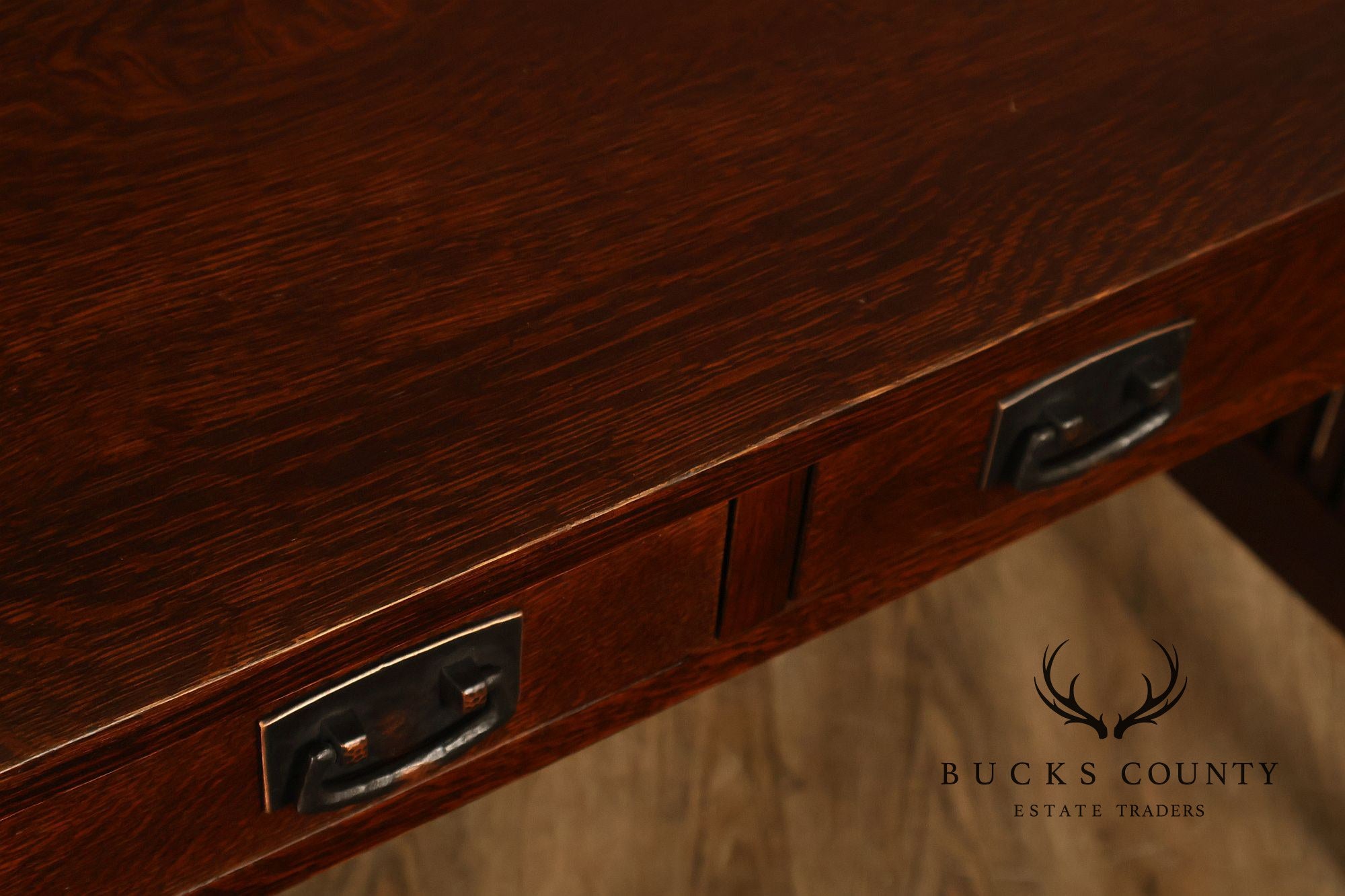 Stickley Mission Collection Oak Spindle Library Desk