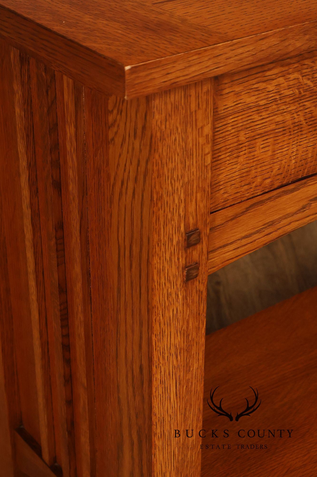 Thomasville Impressions Mission Style Oak Sofa Console Table