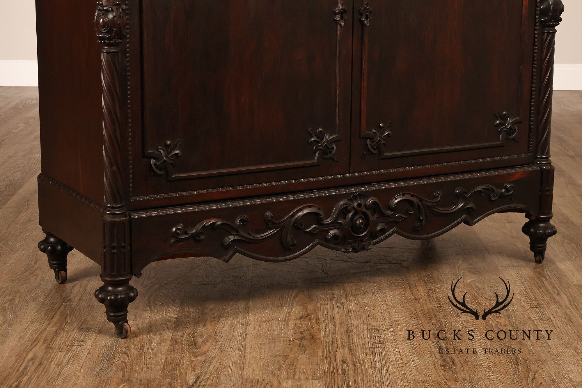 Antique Victorian Rosewood Carved Server