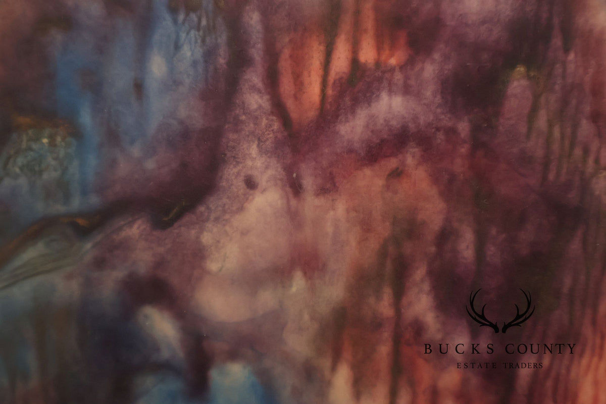 Suzanne Marinell Melted Wax Painting, 'Magenta Majesty'