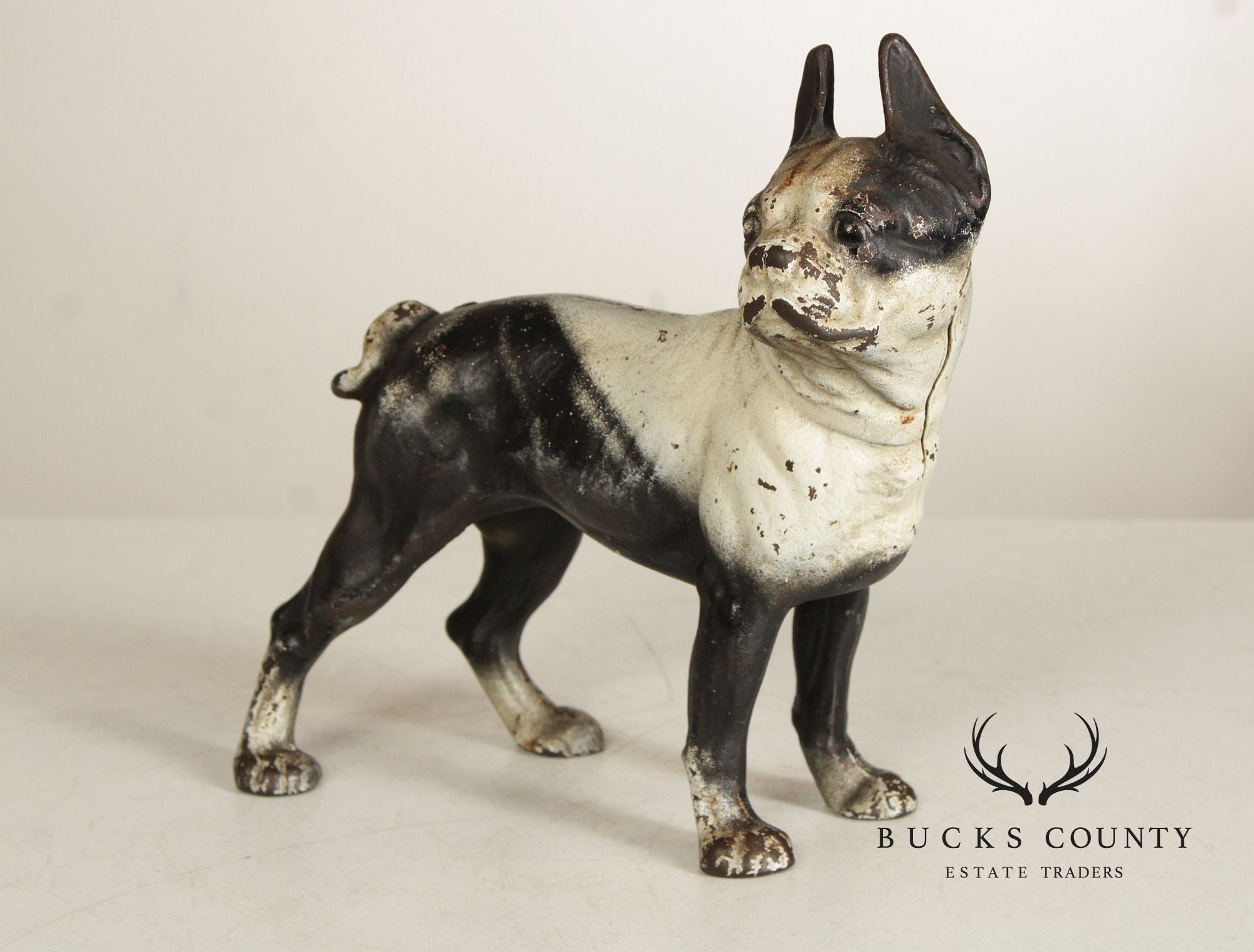 Vintage Cast Iron Boston Terrier Door Stop