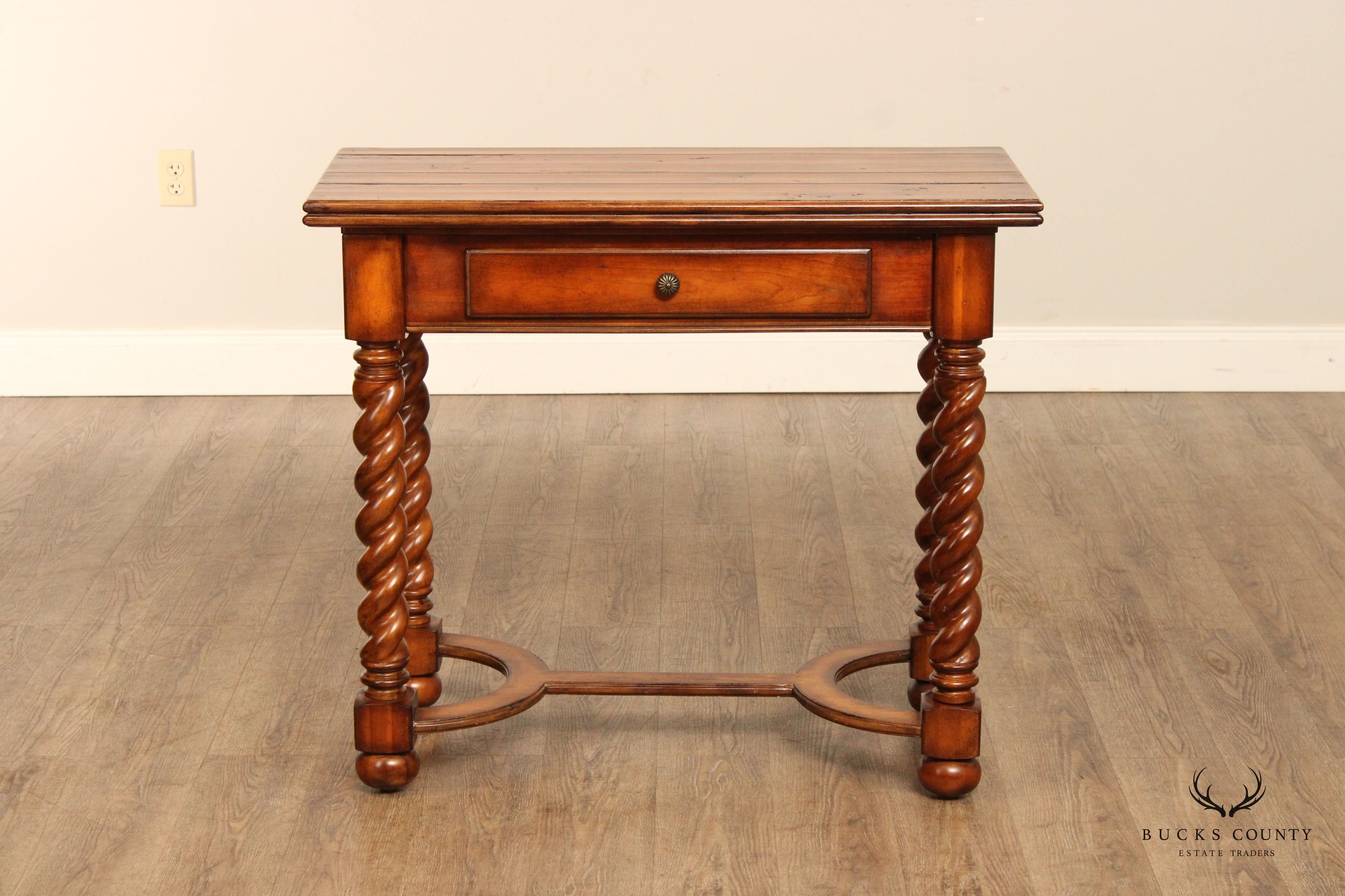 Hooker Furniture English Jacobean Style Flip Top Console Table