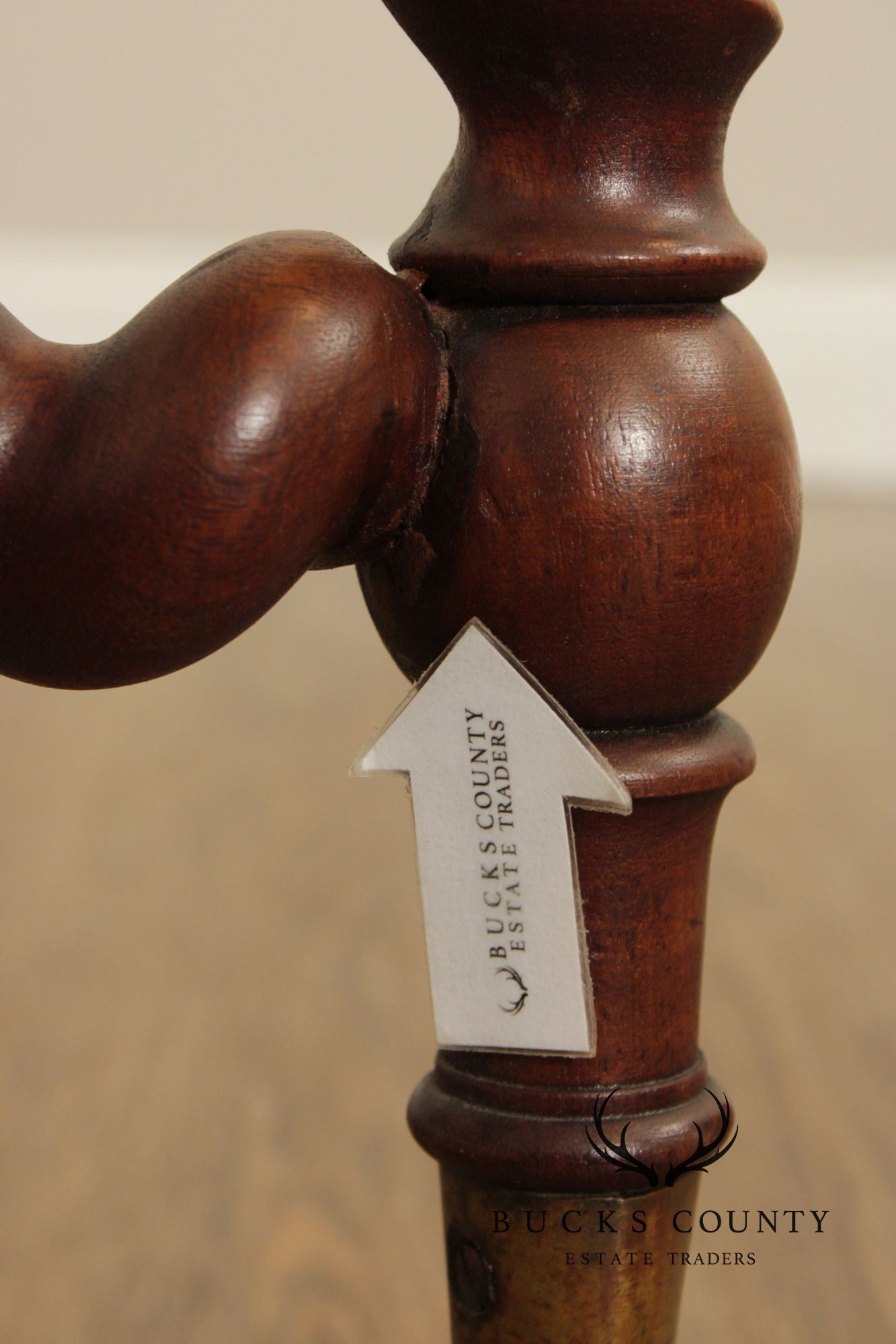 Antique Victorian Barley Twist Mahogany Side Table