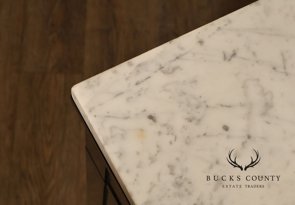 Baker Furniture Marble Top Sideboard Cabinet