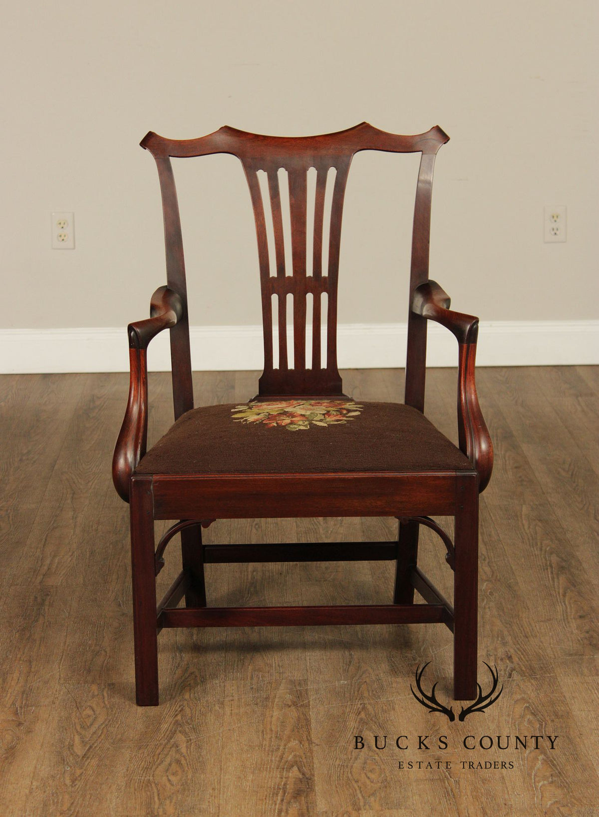 Antique Mahogany Georgian Style Armchair