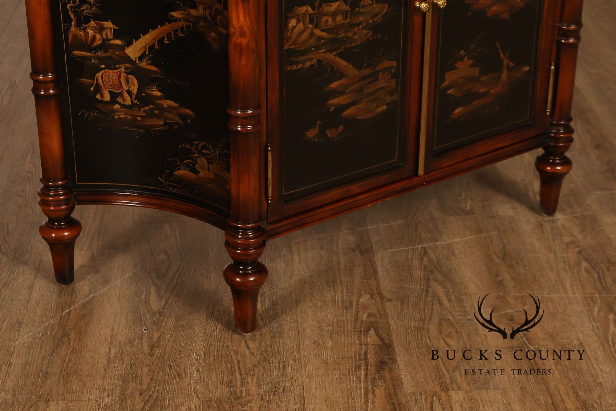 Theodore Alexander Chinoiserie Style Painted Sideboard Cabinet