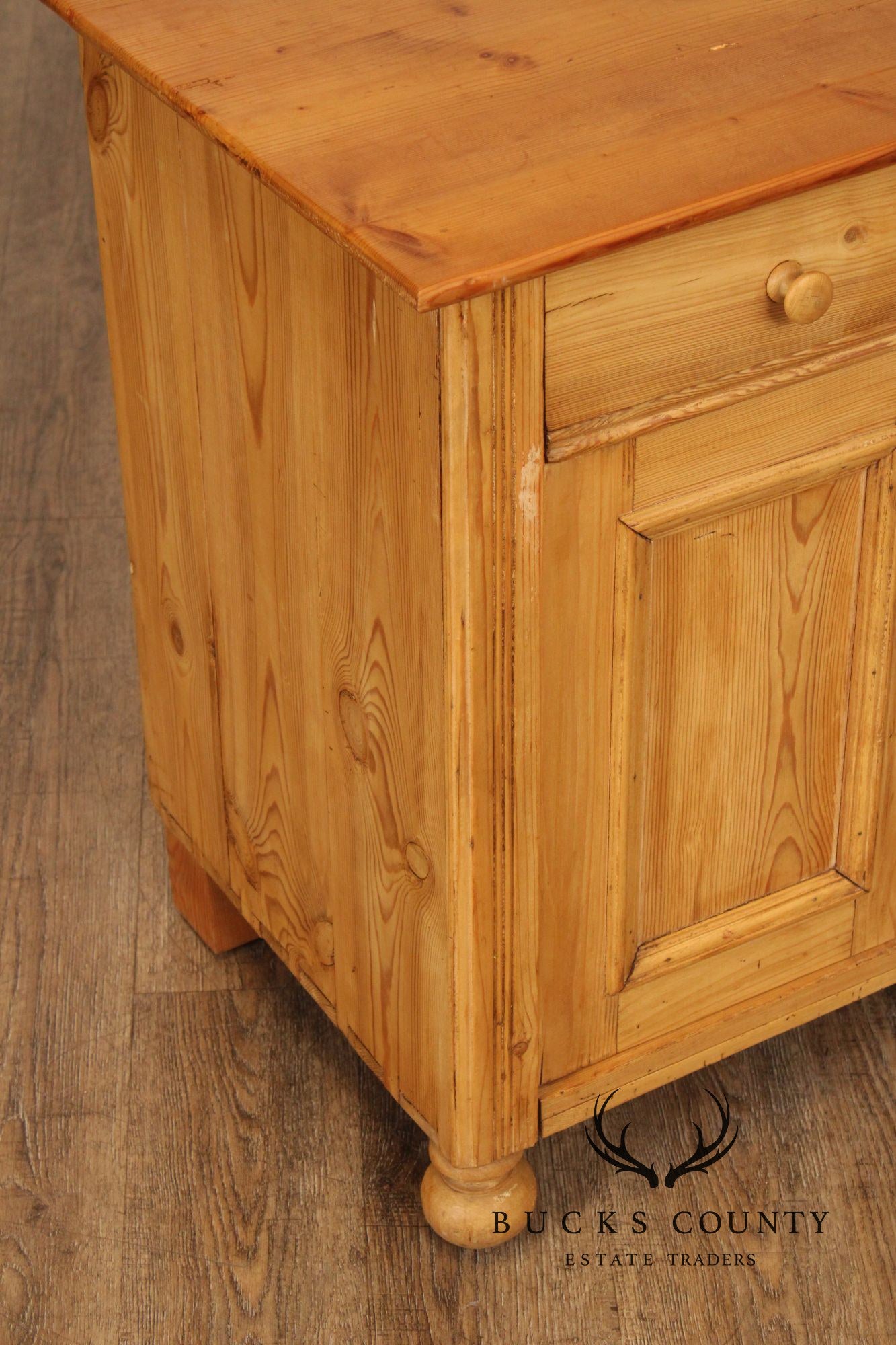 Antique English Pine Two-Door Server