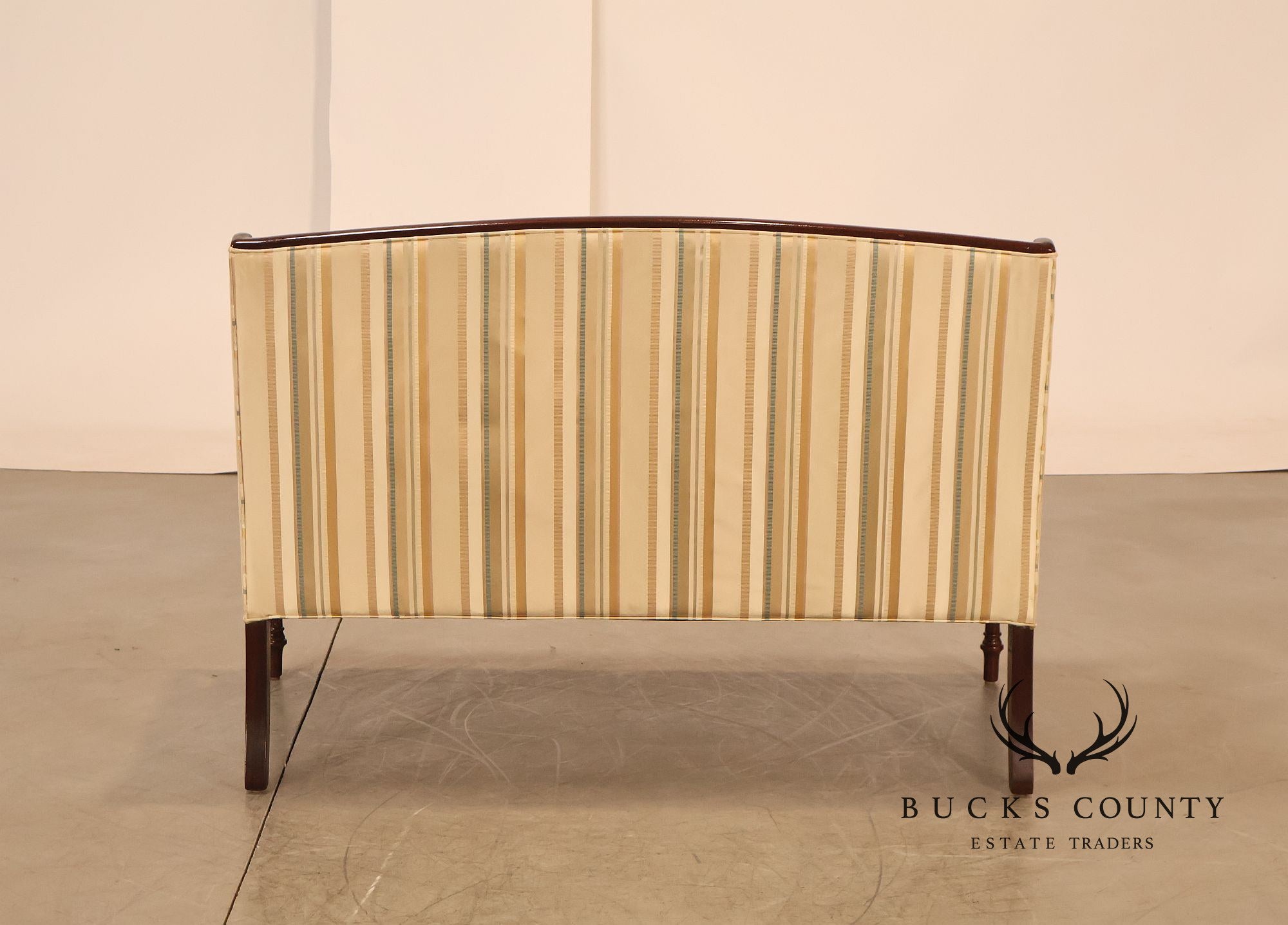Southwood Sheraton Style Inlaid Mahogany Loveseat