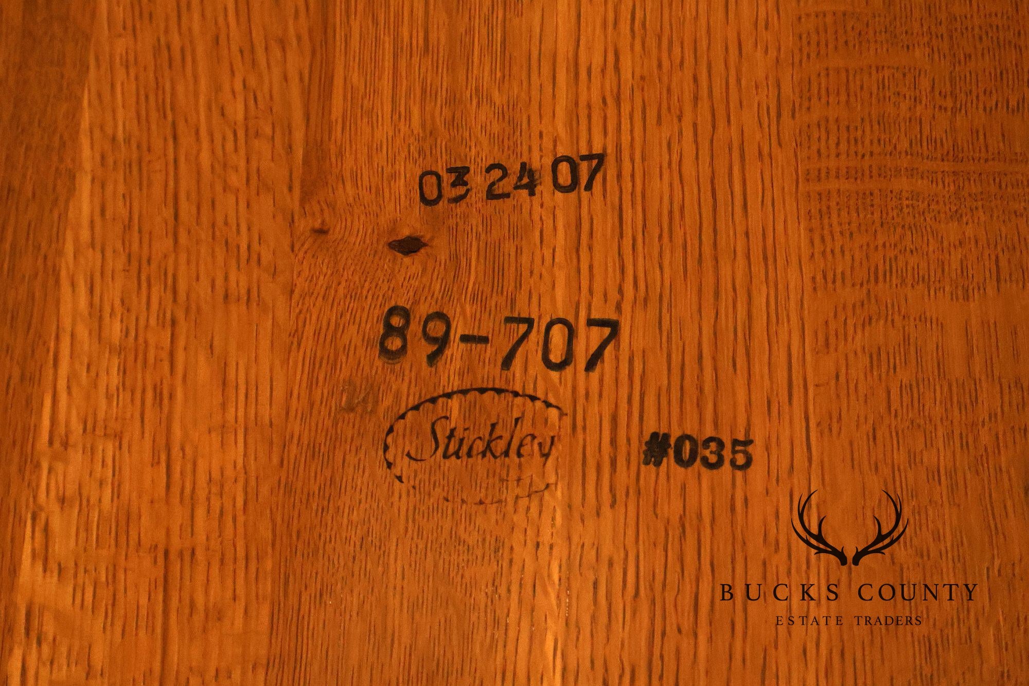 Stickley Mission Collection Oak Double Pedestal Dining Table