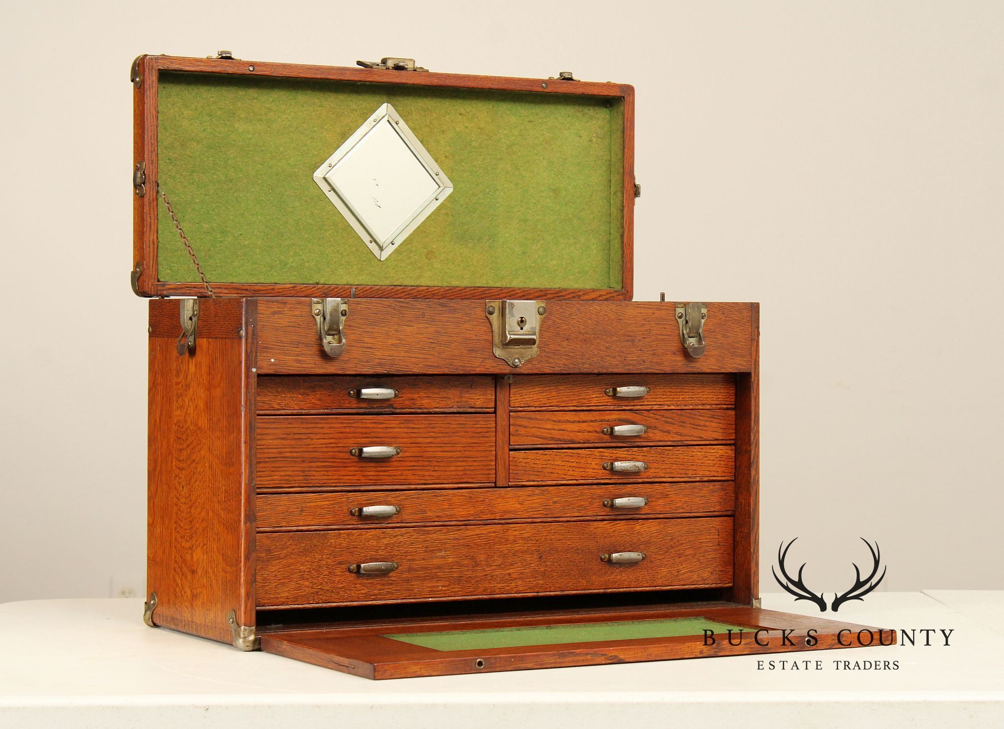 Vintage Oak Union Machinist's Tool Chest