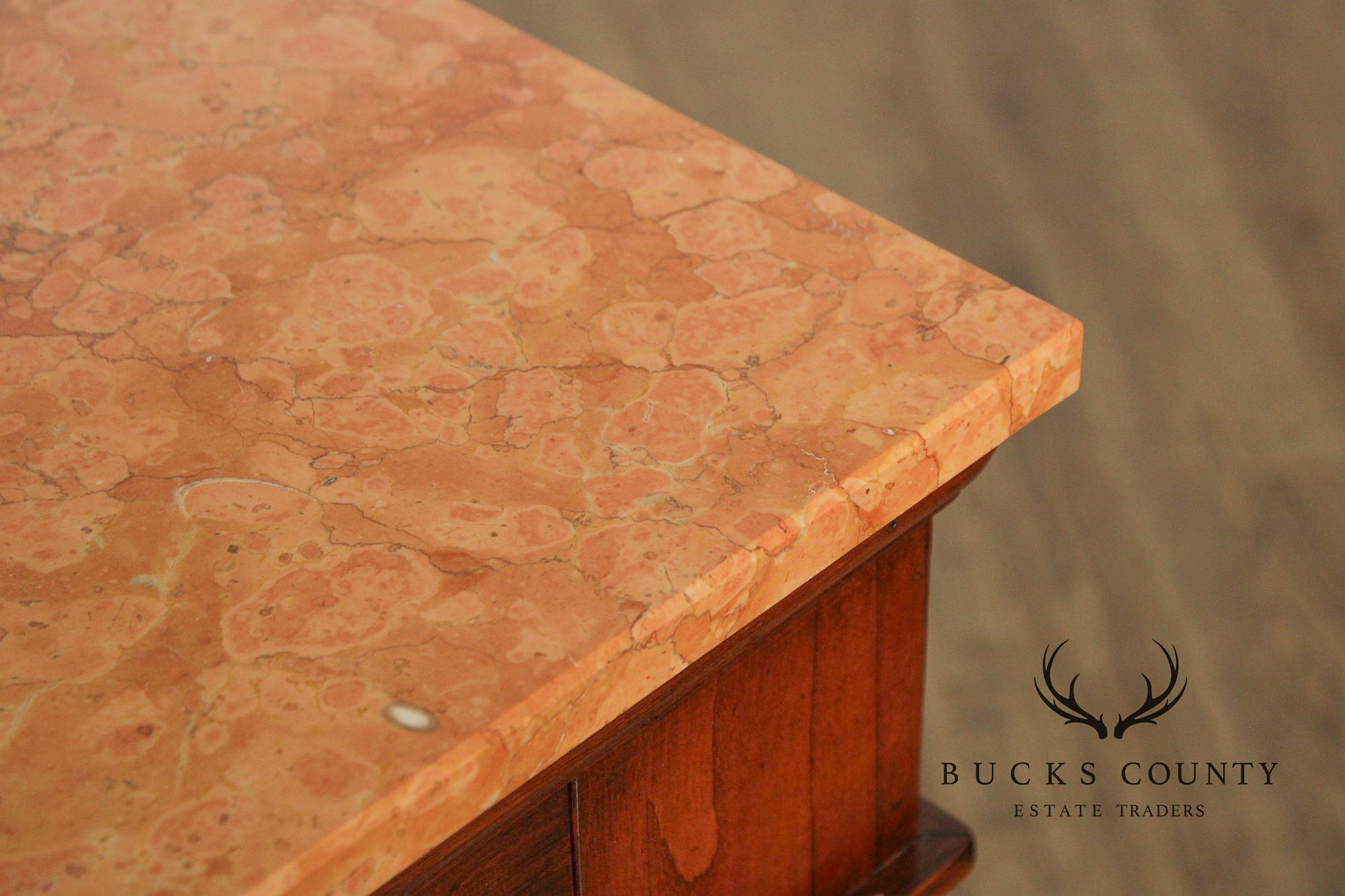 Italian Walnut Marble Top Double Dresser