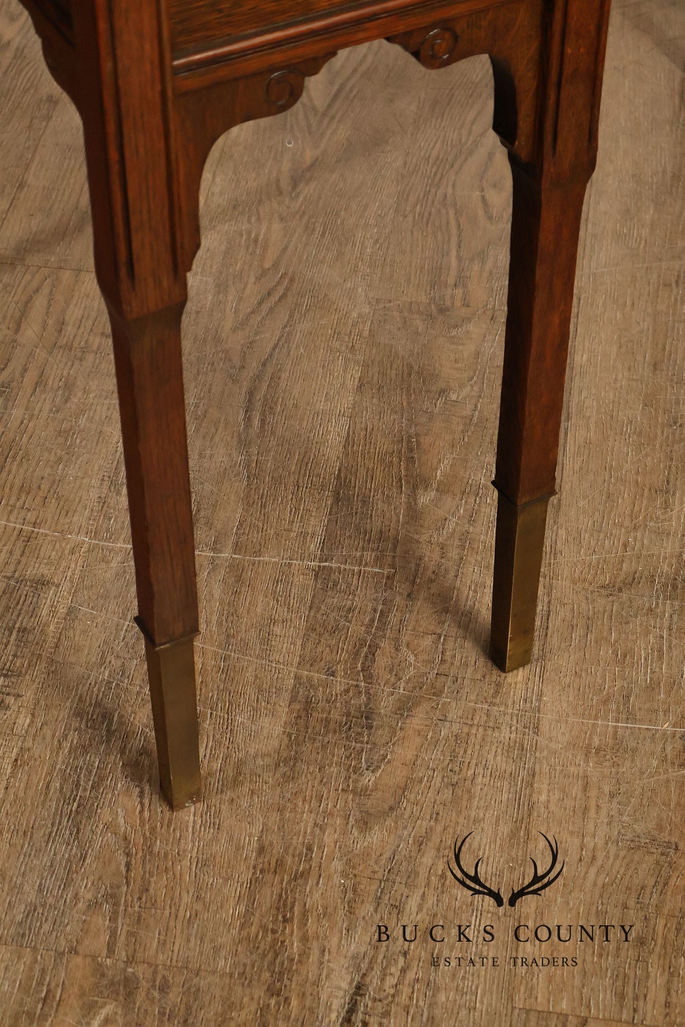 Antique Victorian Oak Partner's Writing Desk