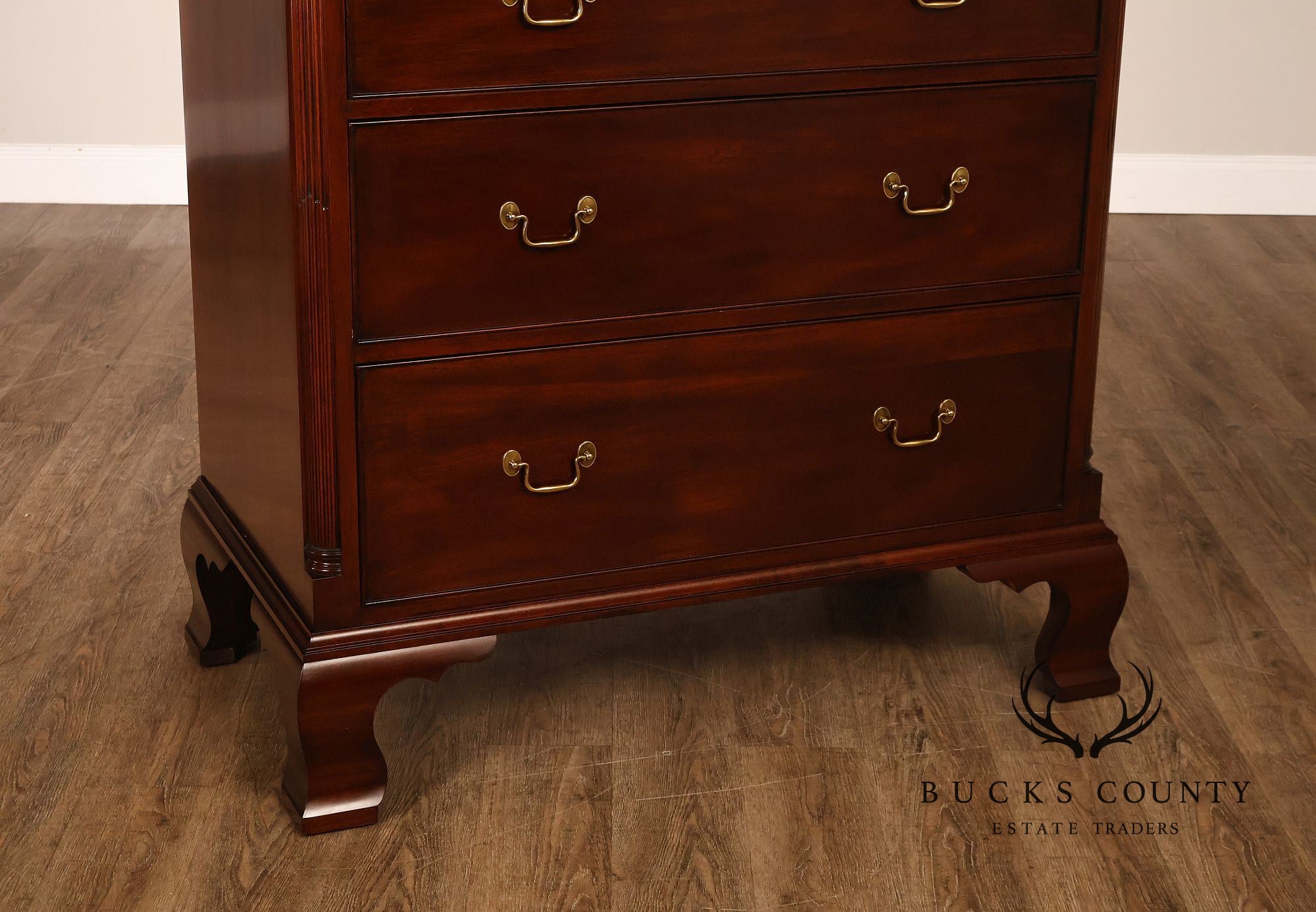 Henkel Harris Chippendale Style Mahogany Tall Chest