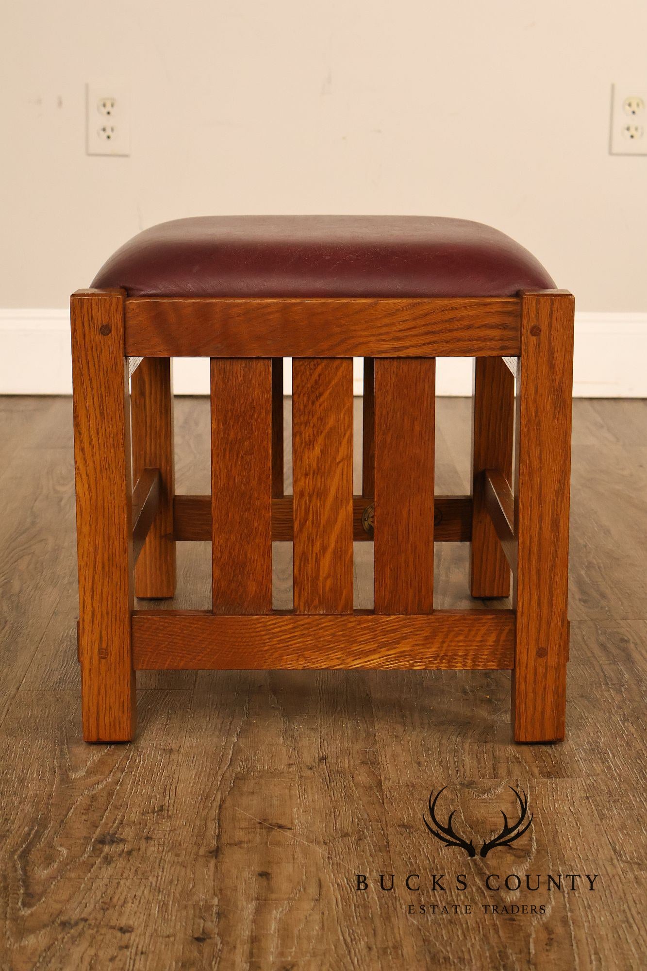 Stickley Mission Collection Oak Spindle Footstool