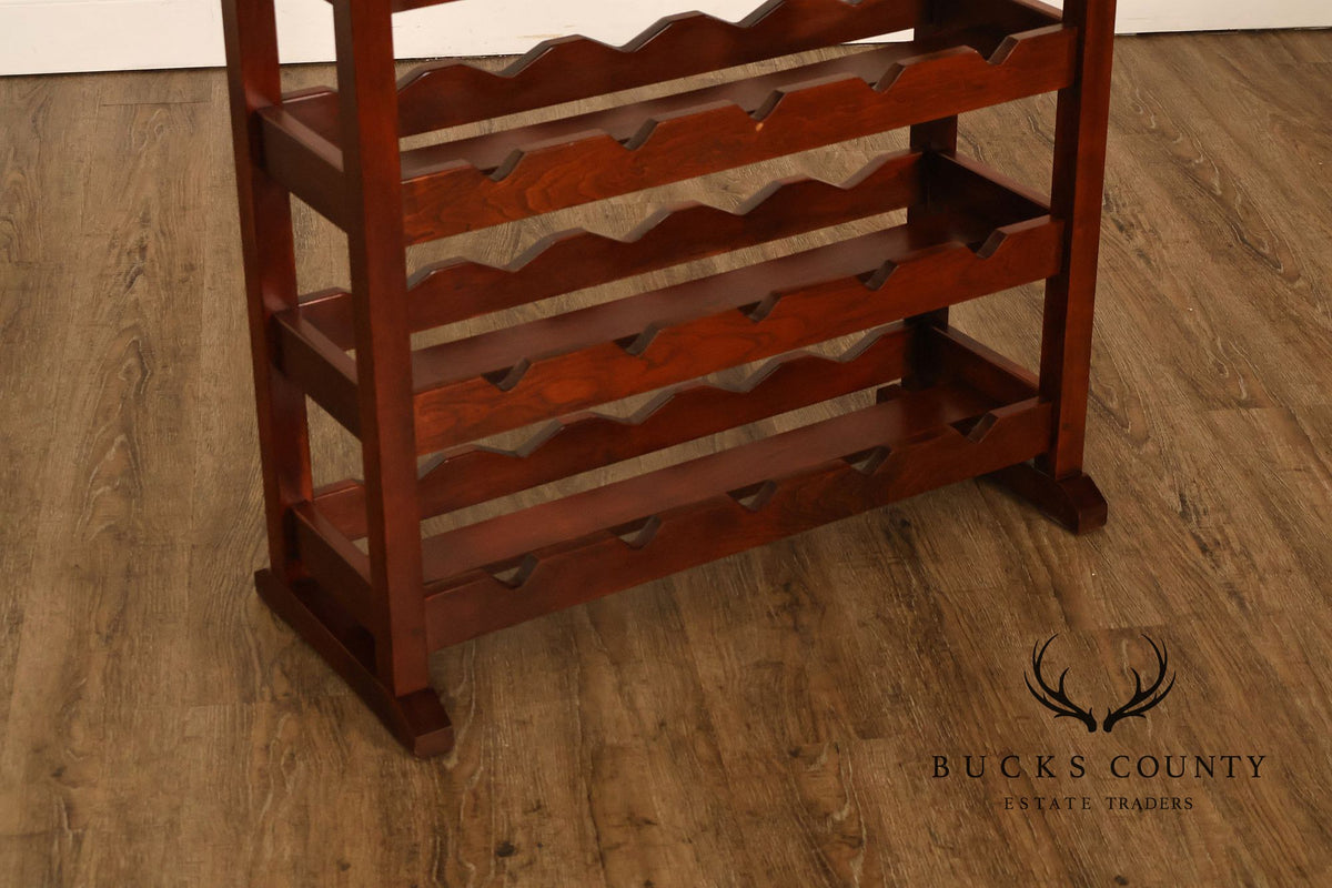 Stickley 2013 Collector Edition Cherry Harvey Ellis Wine Rack With Inlay