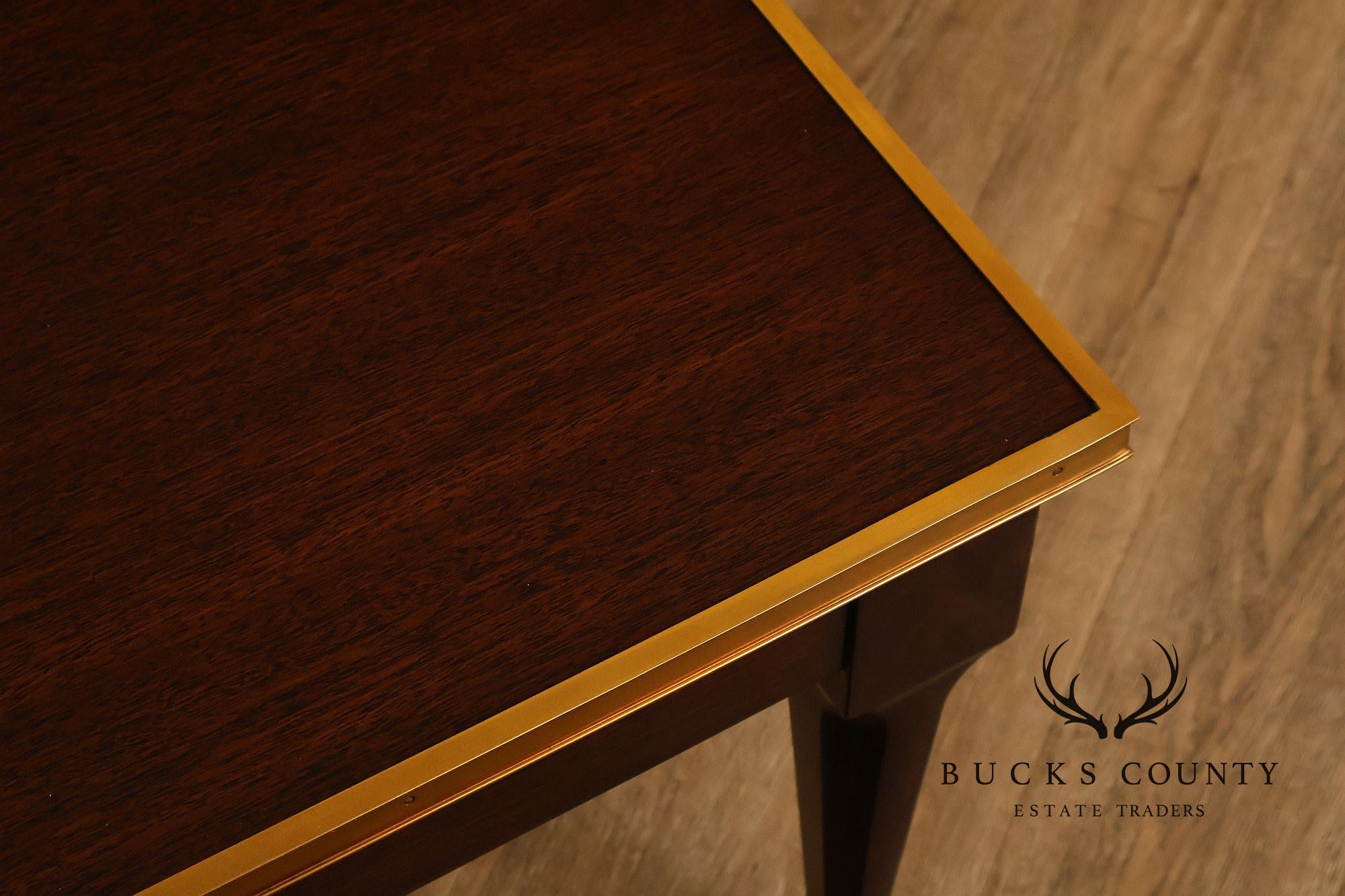 THEODORE ALEXANDER MAHOGANY BARON COCKTAIL TABLE