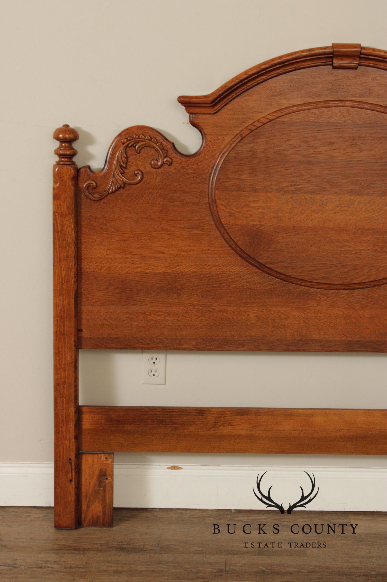 Lexington Victorian Style Carved Oak Queen Headboard