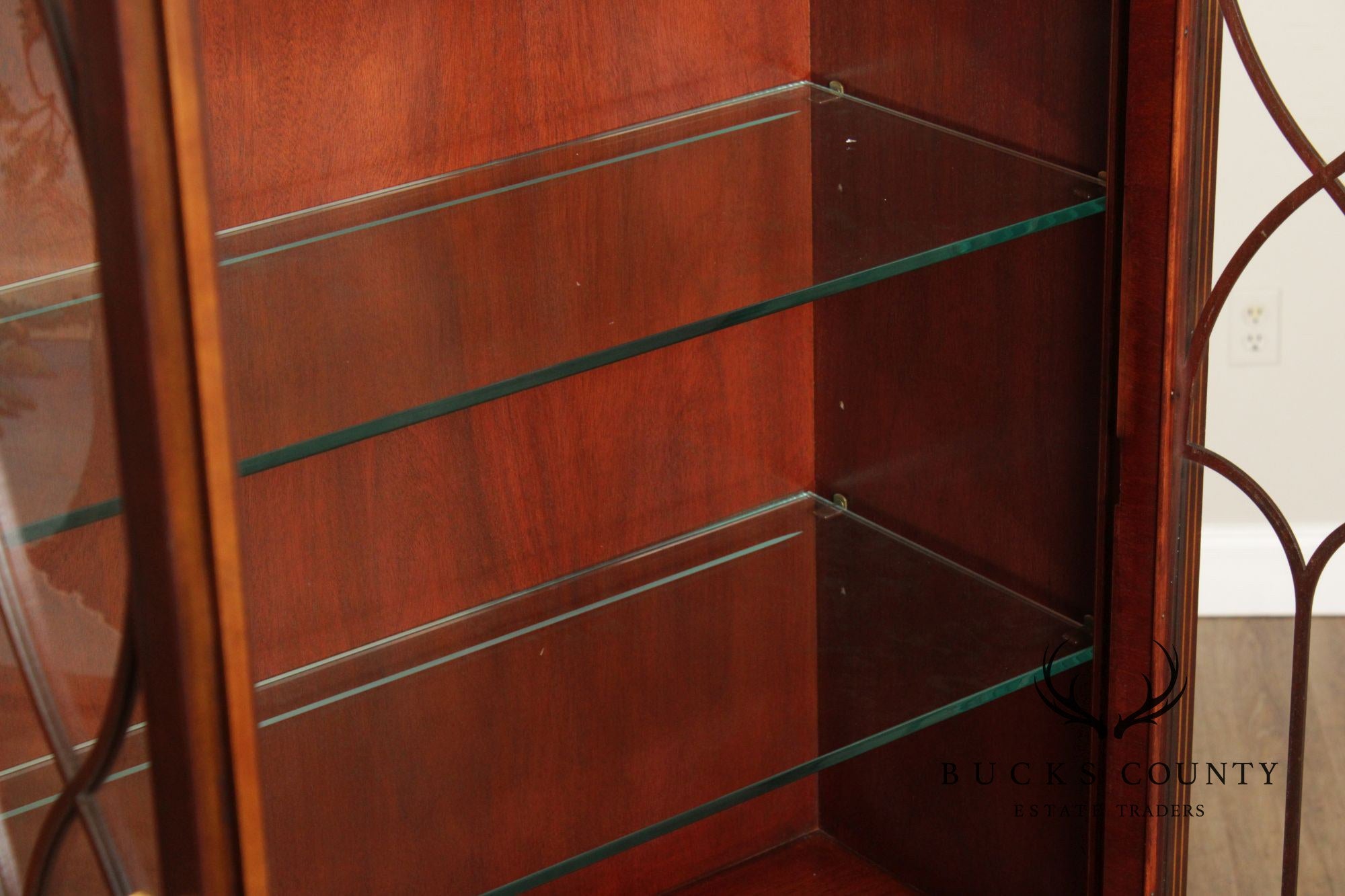 Baker Historic Charleston Pair Dome Arched Display Bookcase Cabinets